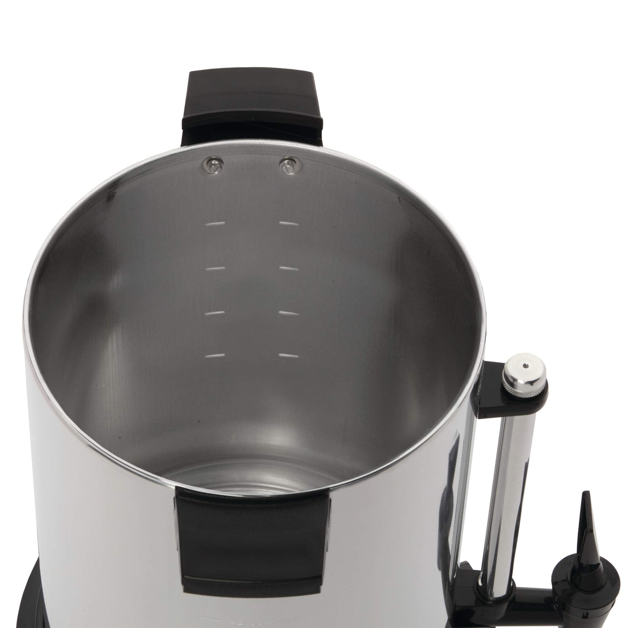 West Bend Highly-Polished Aluminum Commercial Coffee Urn Features Automatic Temperature Control Large Capacity With Quick Brewin