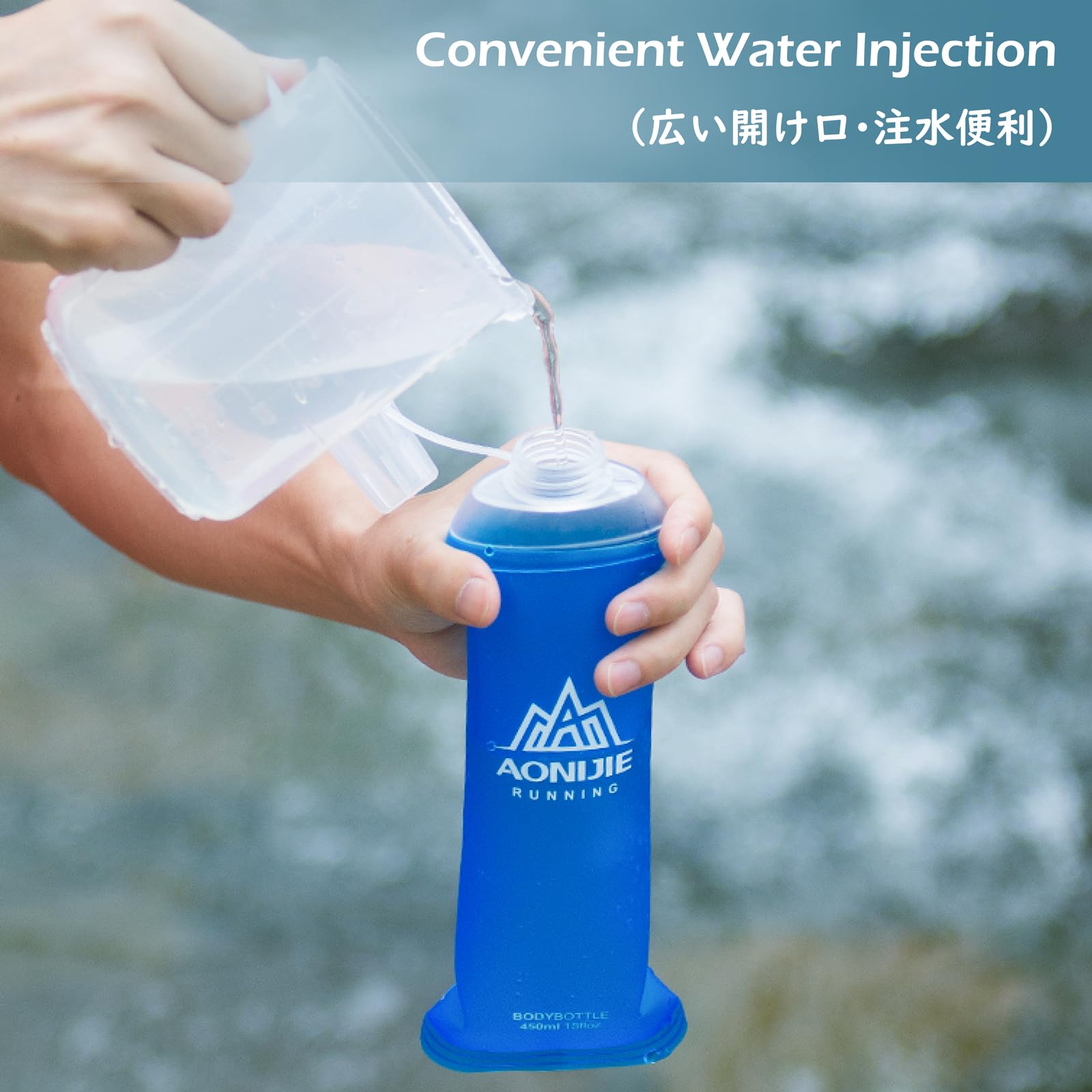 Triwonder Tpu Soft Folding Water Bottles Bpa-Free Collapsible Flask For Hydration Pack - Ideal For Running Hiking Cycling Climbi