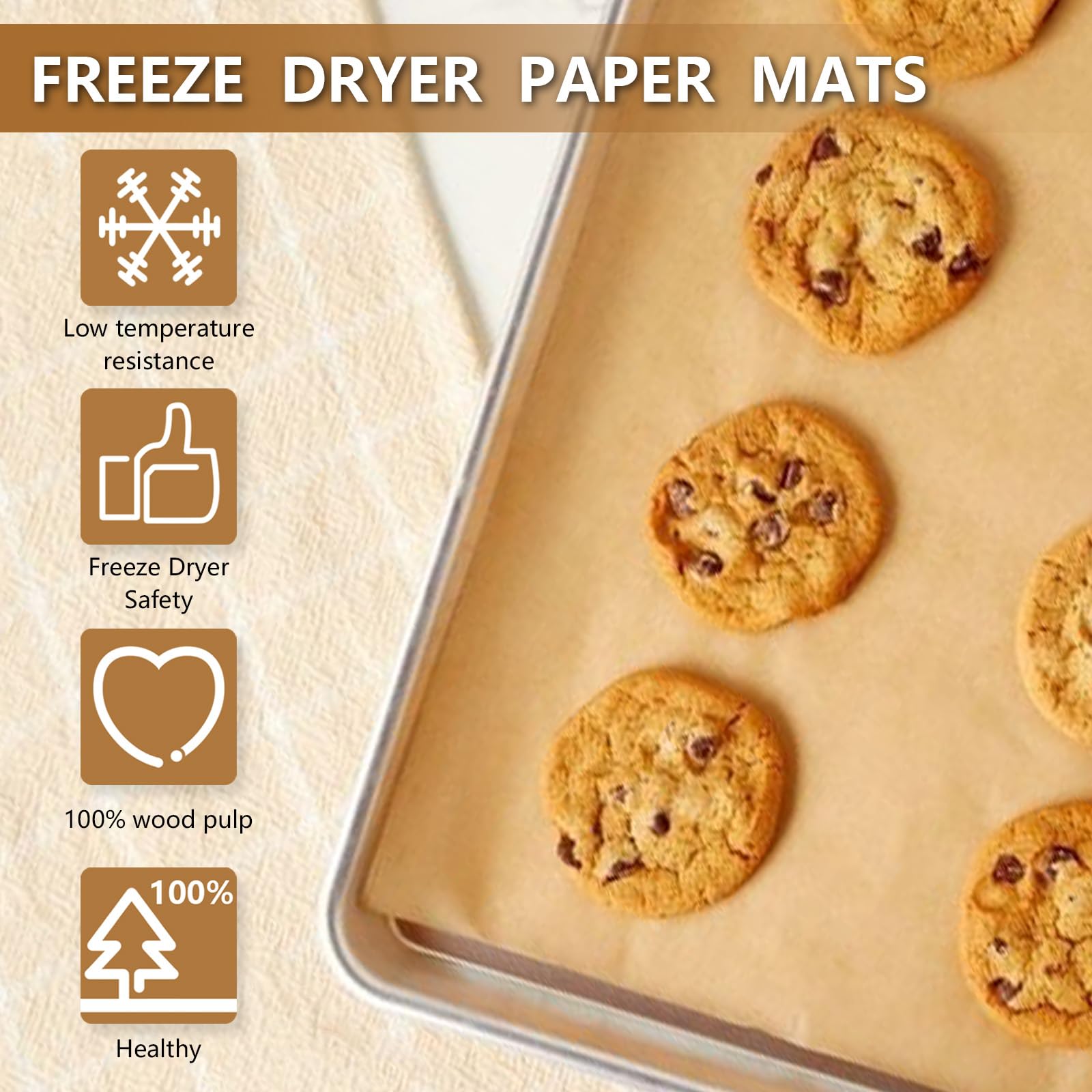 Tray Mats Set For Harvest Right Freeze Dryer Medium Trays, Harvest Right Freeze Dryer Accessories, Freeze Dryer Parchment Paper