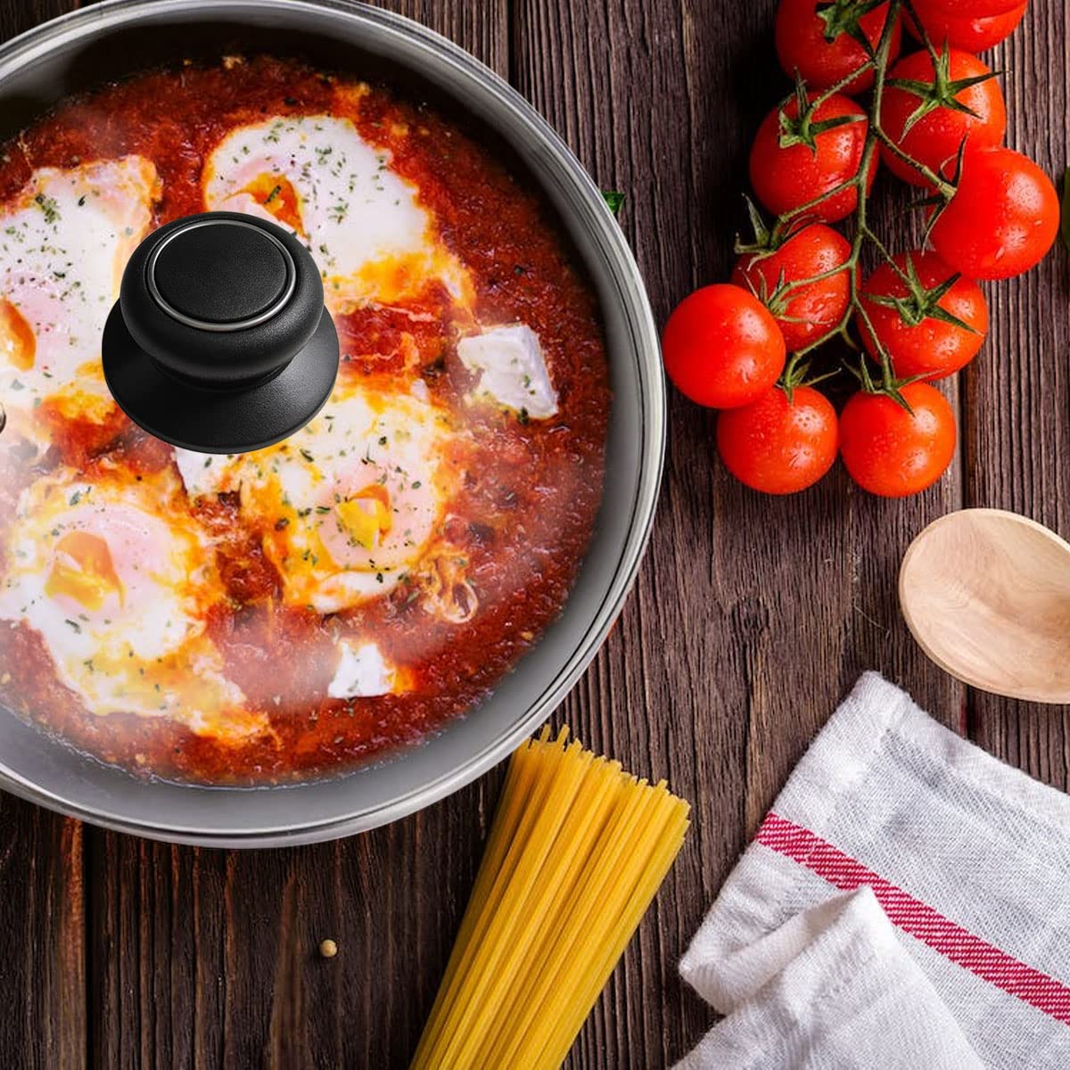 2 Pack Pot Lid Top Replacement Knob -Heat Resistant, Bakelite Kitchen Pot Lid Handle, Replacement Holding Handle Knobs For Casse