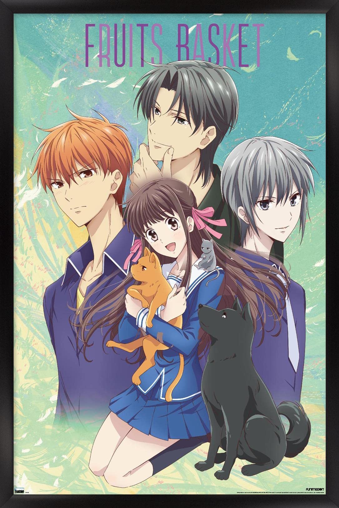 Trends International Fruits Basket - Art Work Wall Poster, 14.725'' X 22.375'', Black Framed Version
