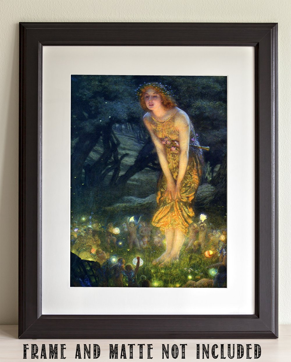 Fairy Painting Neoclassical Art Novue Print - Midsummer Eve by Edward Robert Hughes - 11x14 Unframed Poster - Perfect Vintage Home Decor and Great Gift for Those That Believe in Fairies  Magic