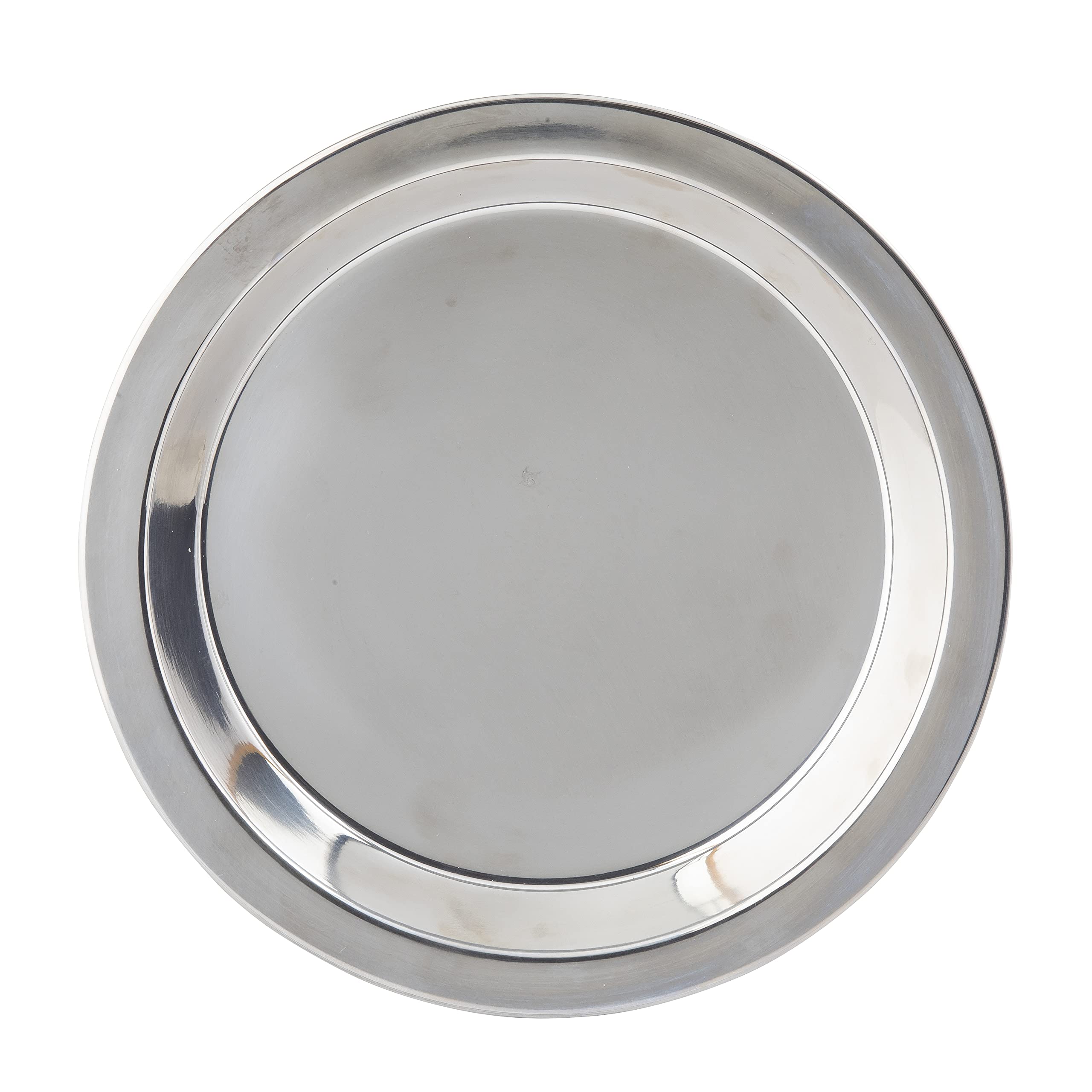 Tablecraft Round Pie Pan Server, Stainless Steel, 10.125 X 10.125 X 0.75    (0.5Mm Thickness)