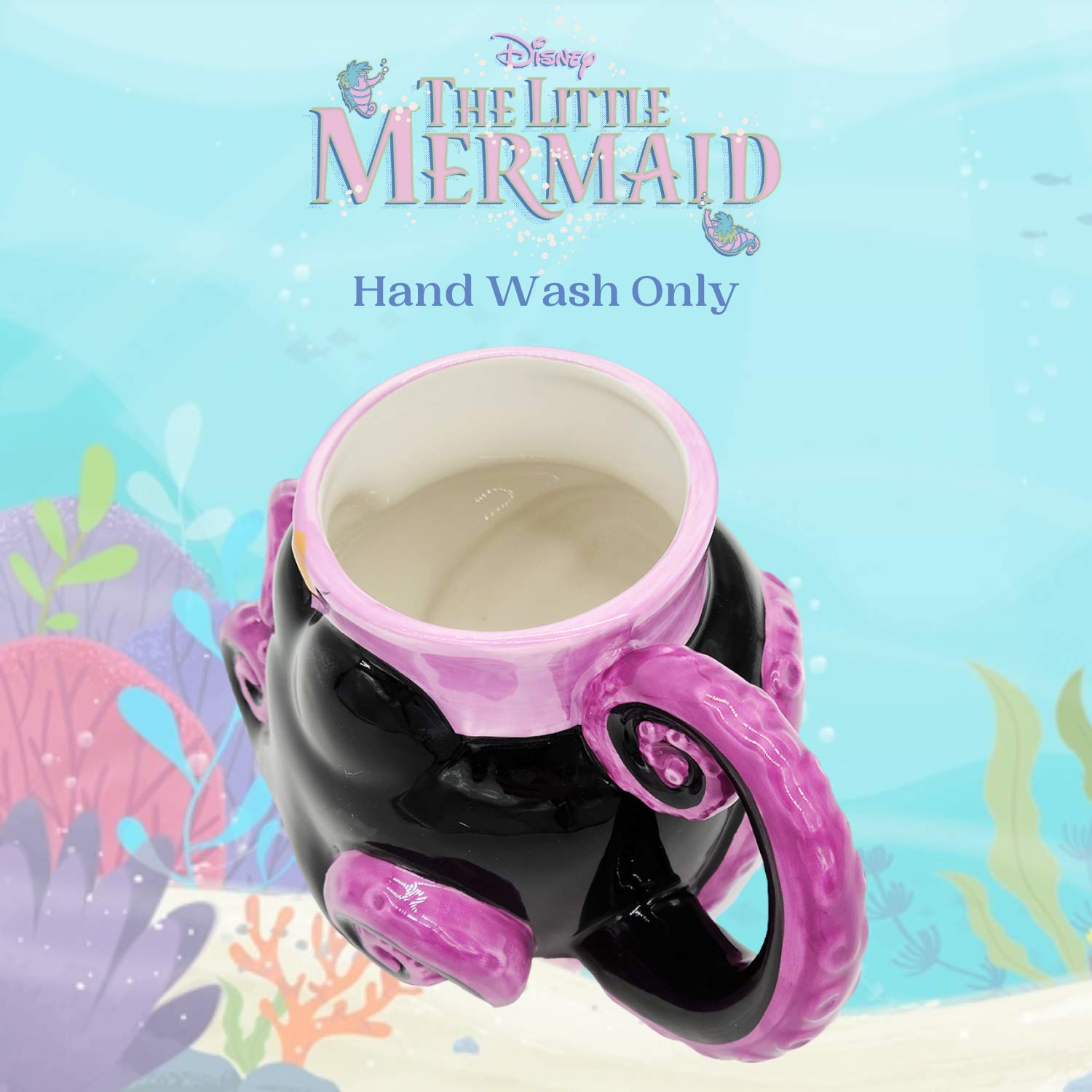 Silver Buffalo Disney Villains Ursula Tentacles 3D Sculpted Coffee Ceramic Mug, 20 Ounces