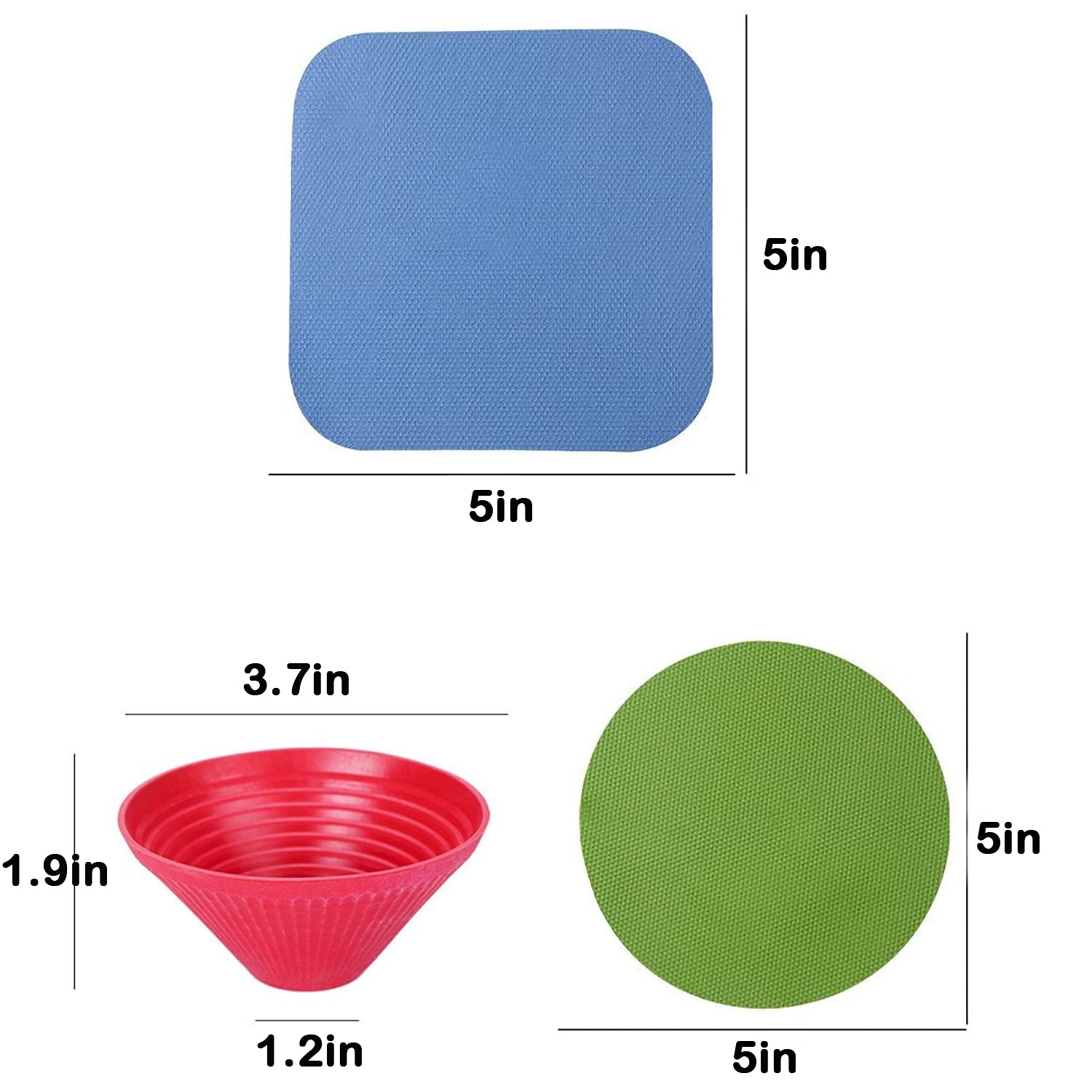 TRLREQ Jar Gripper Set of 3 - Multi-Purpose Reusable Rubber Jar Openers, Small Size, Fits Most Bottles