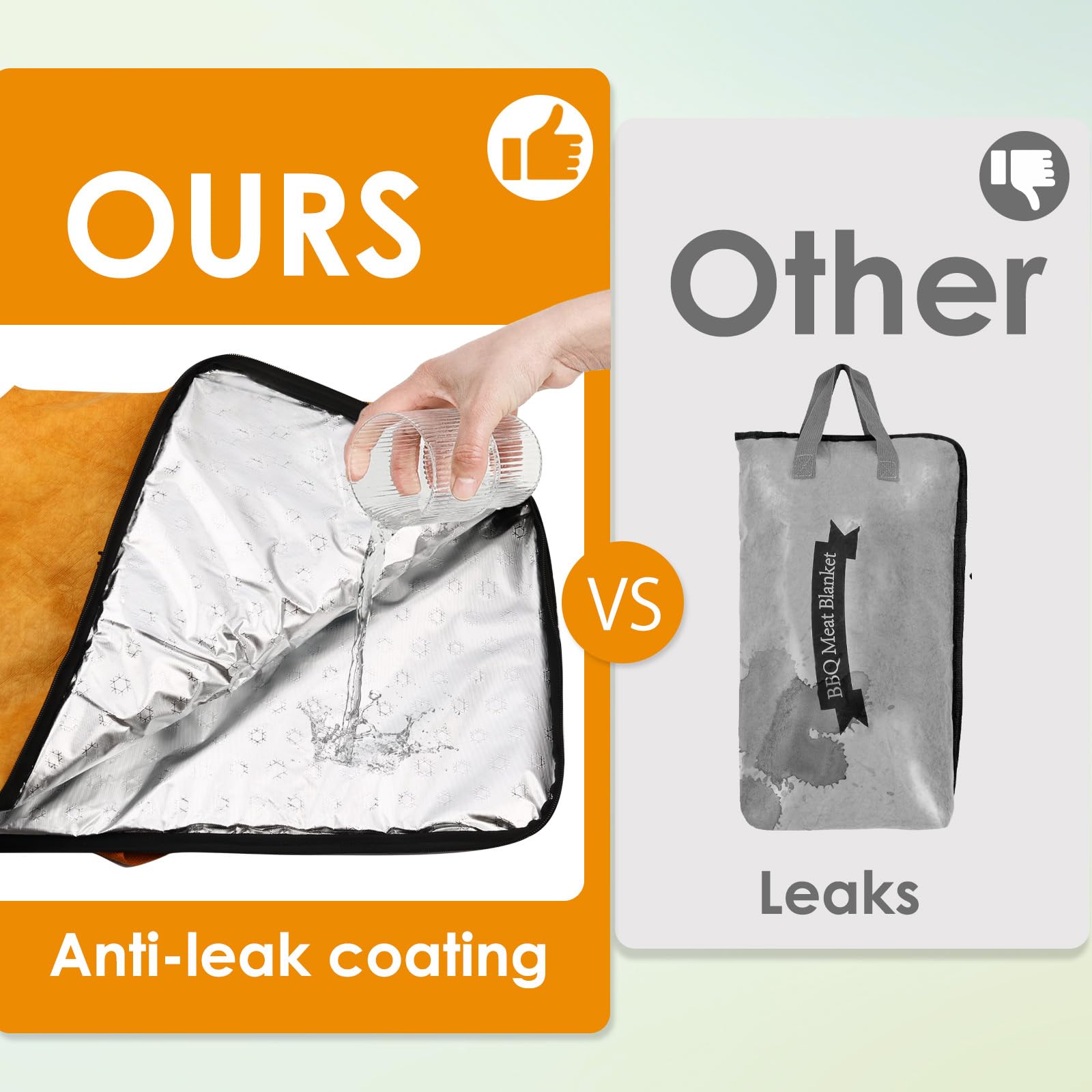 XUDAKAIXIN 21 BBQ Blanket for Resting Meat,[Upgraded Leak-Proof] Insulated Meat Resting Bag,with Wide Mouth Design for Large Bri
