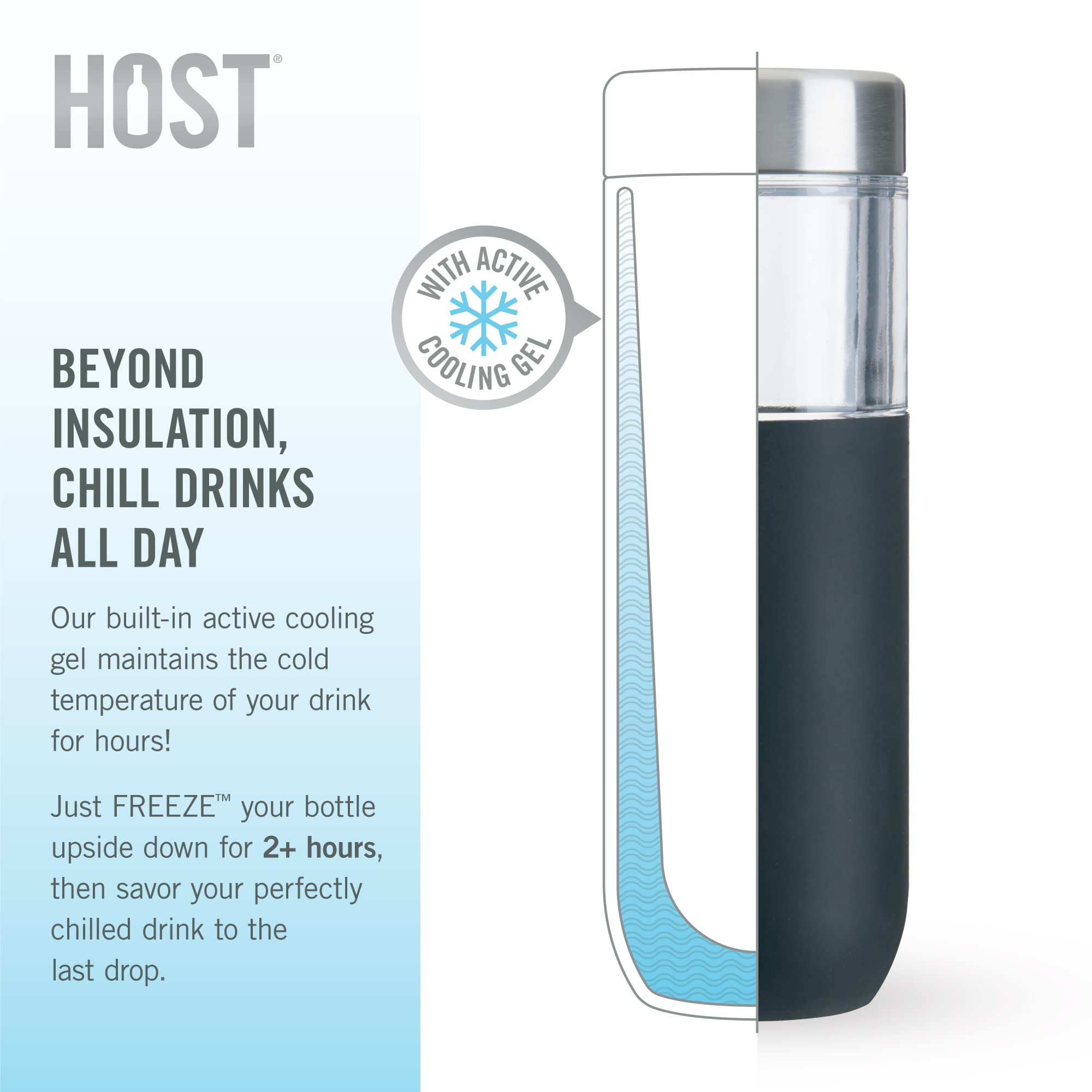 Freeze Bottle In Black By Host