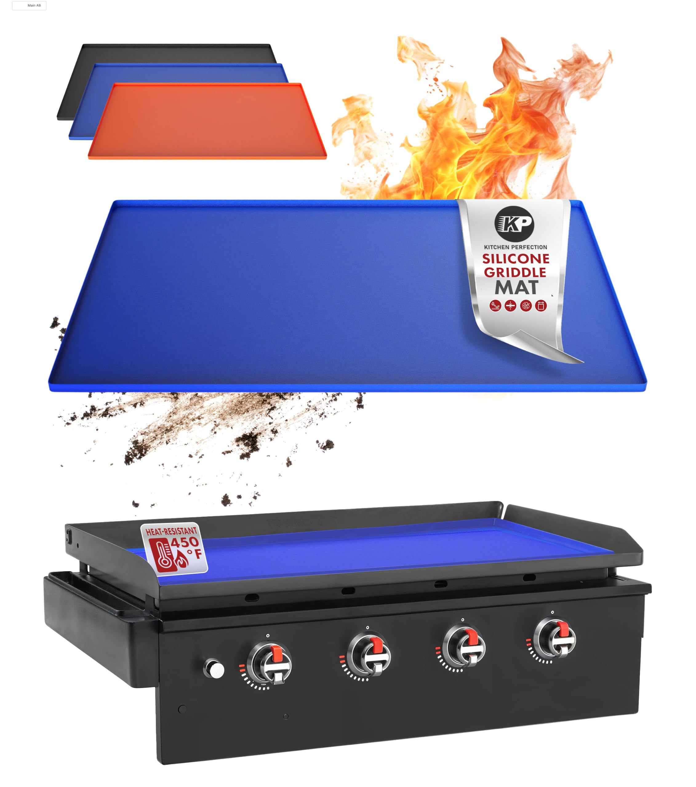 Kitchen Perfection 36 Silicone Griddle Mat, 36 Inch Blackstone Griddle Cover - A Must Have Blackstone Griddle Accessories, Full