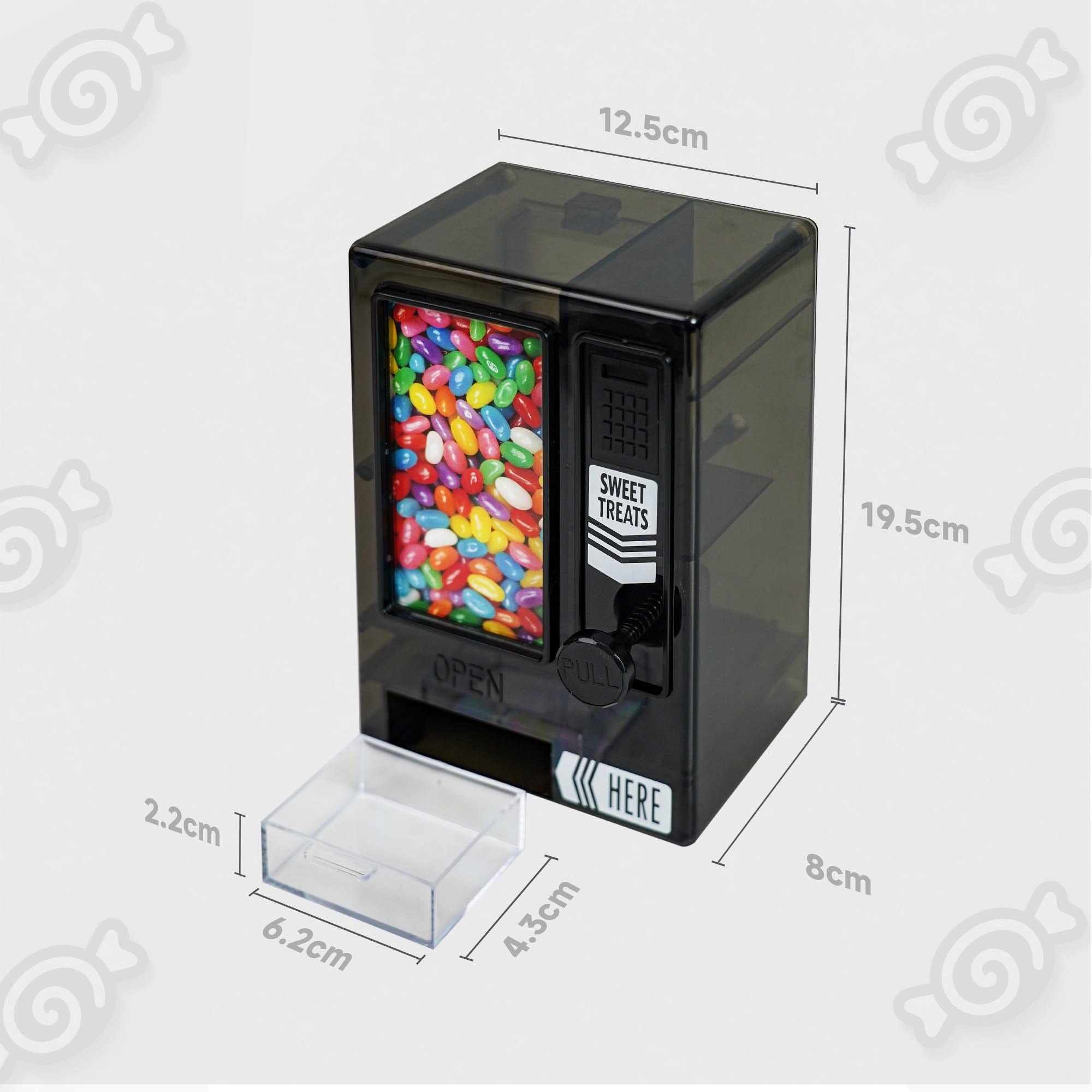 YOBRO Candy Dispenser, Cute Vending Machine for Desktop, Manual Candy Machine, Dispense Mini Candies, Birthday&Christmas Gift fo