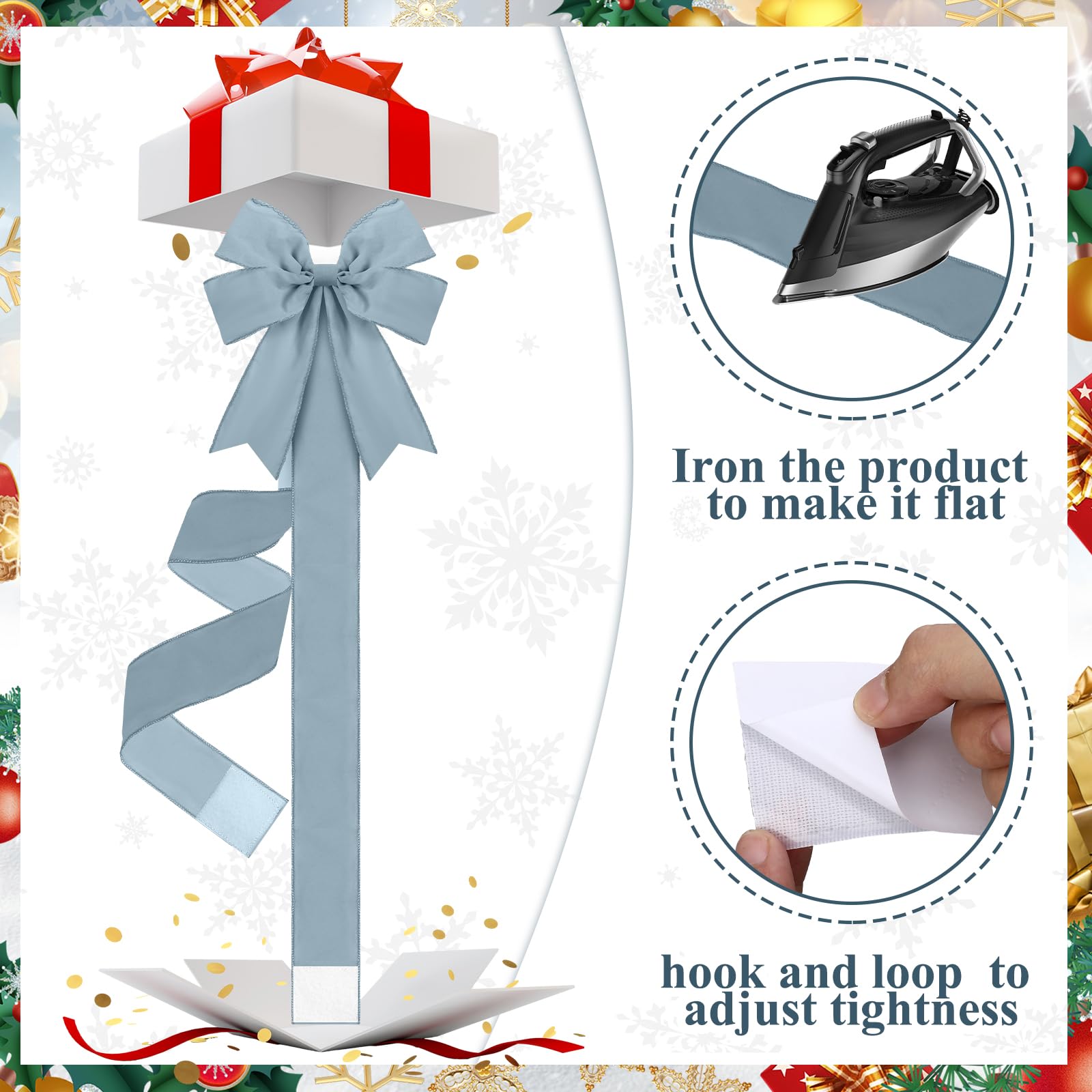 9 Pcs Christmas Velvet Cabinet Door Bows and Ribbons Large Christmas Door Cabinet Bows Xmas Cabinets Furniture Kitchen Party Dec