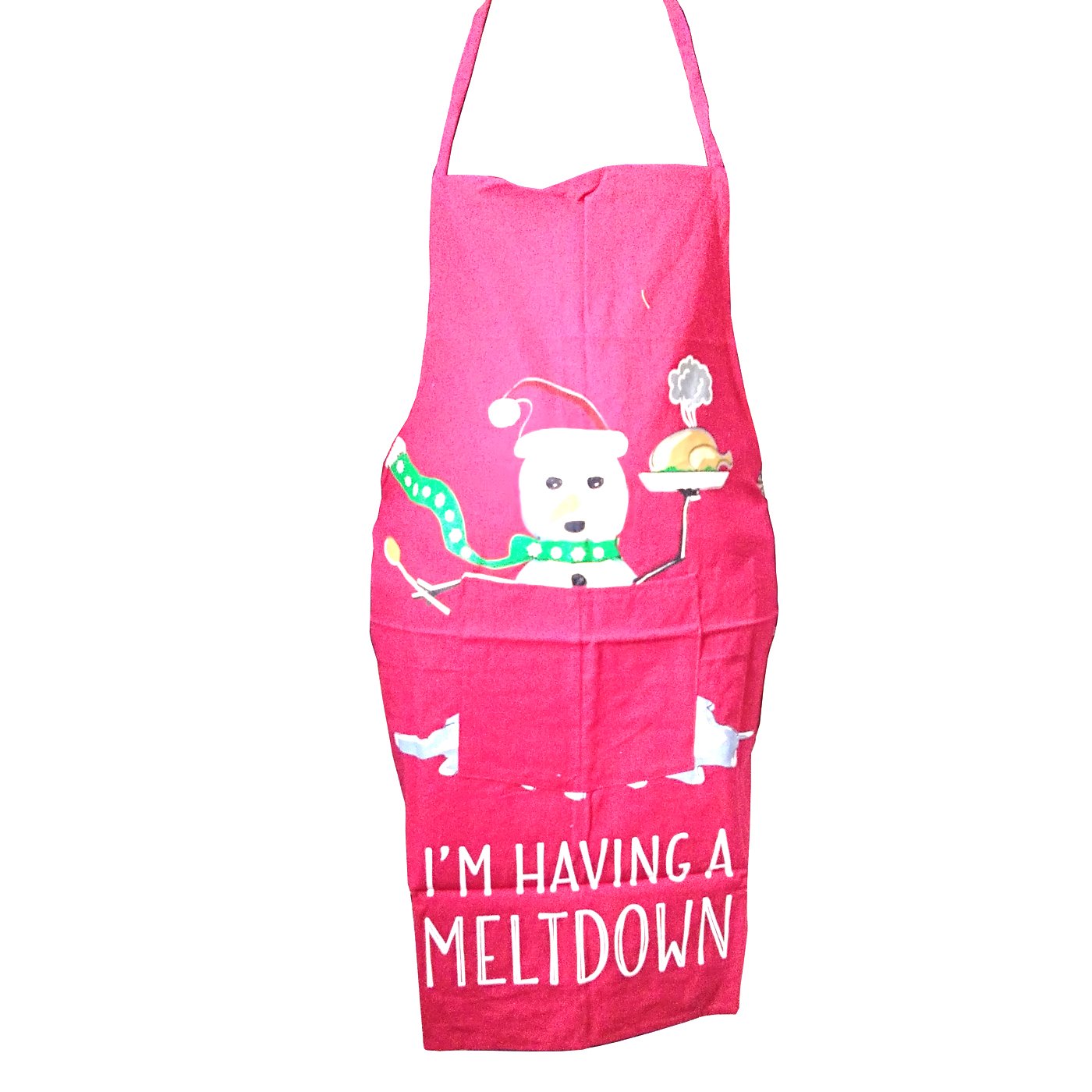 Aia India Branded Cotton Kitchen Apron With Front Pocket Length 30, Width 23 Inch