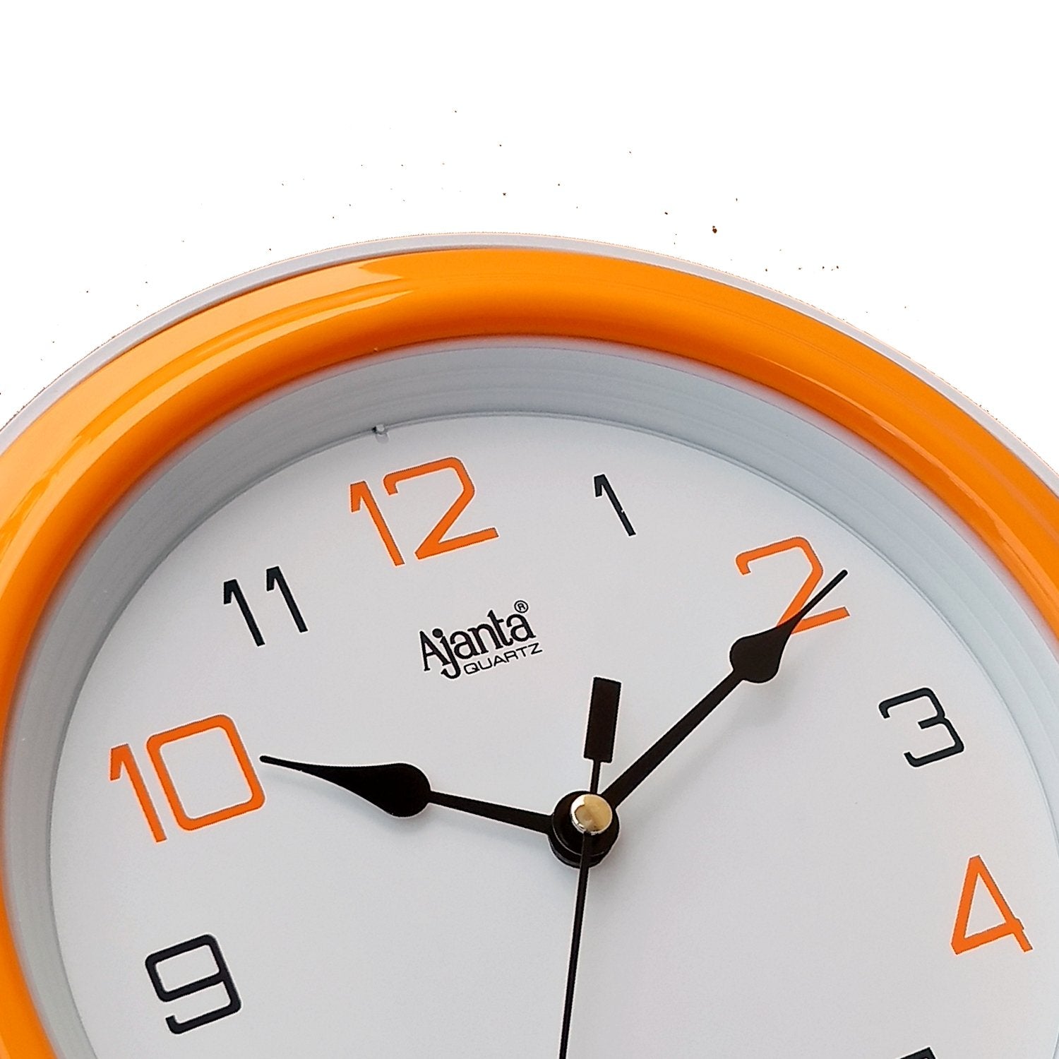 Ajanta Plastic Abstract Round Motion Analog Clock (20.5 X 20.5 X 3.5 Cm, Orange)