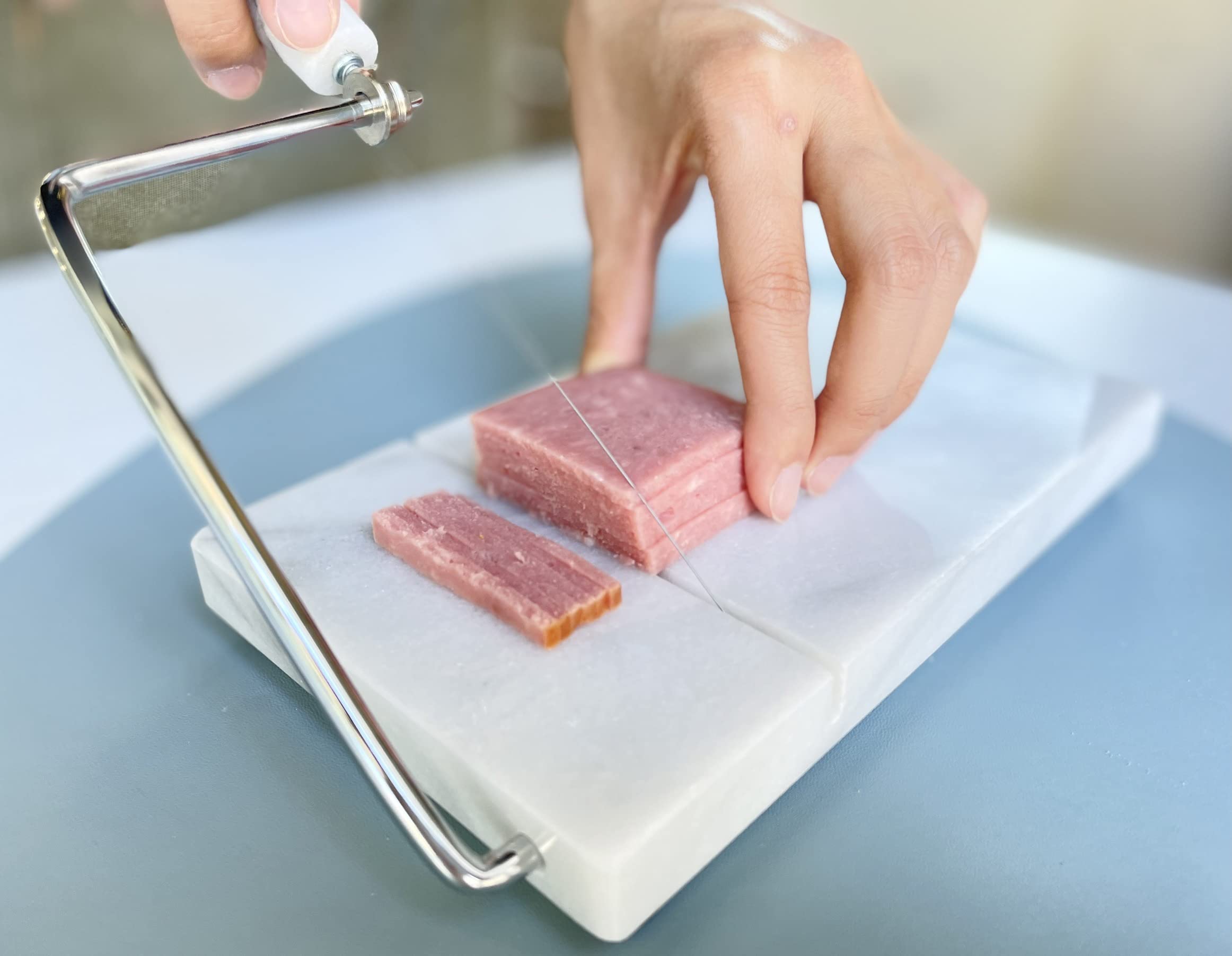 Jemarble Cheese Slicer 5X8 Inch(White)(Premium Quality)(With 2 Extra Wires)