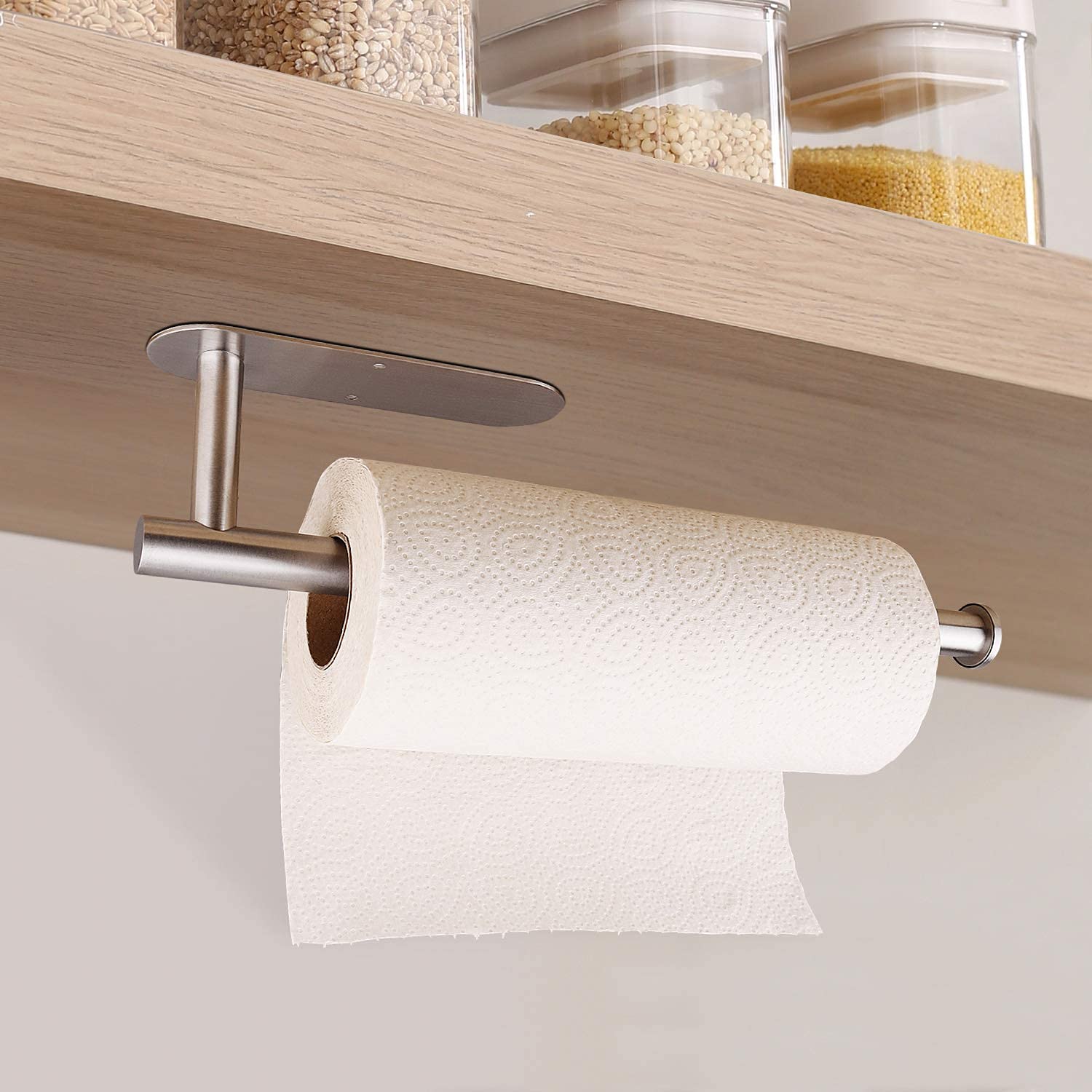 Paper Towel Holders For Kitchen,Paper Towels Bulk- Self-Adhesive Under Cabinet,Both Available In Adhesive And Screws,Stainless S