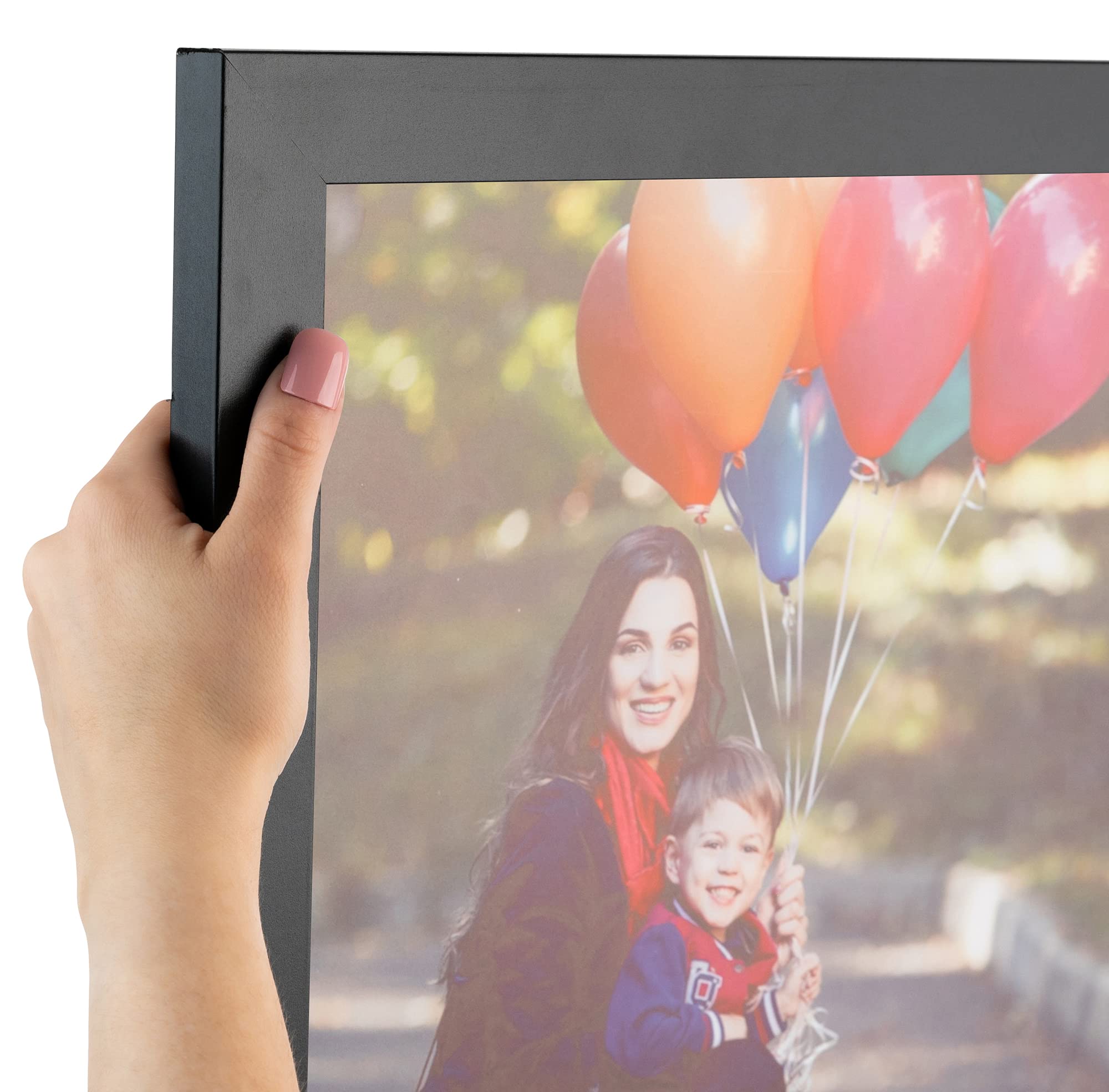 ArtToFrames 17x20 inch Black Picture Frame, 2WOMFRBW72079-17x20