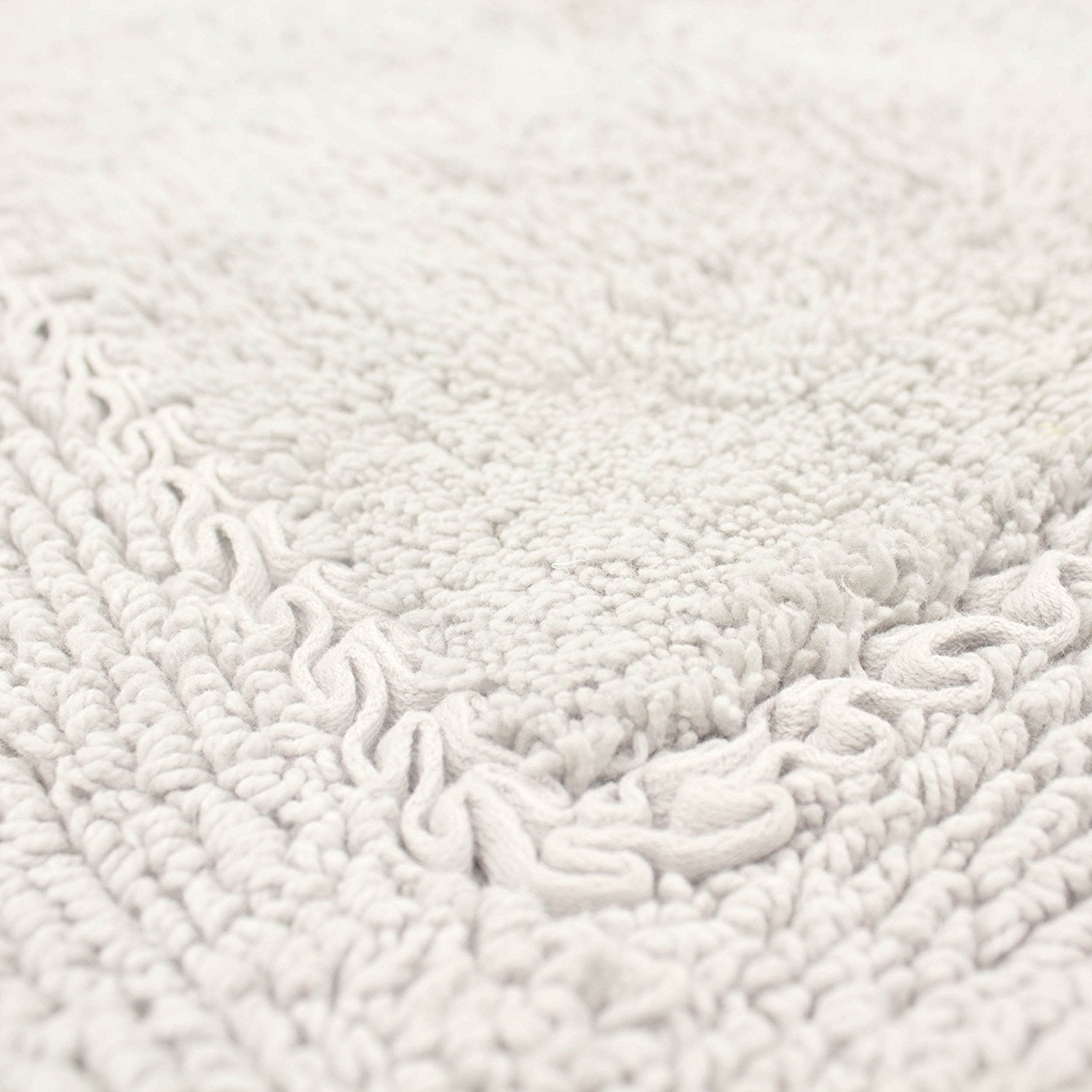 Laura Ashley Ruffle Cotton 2-Piece Bath Rug Set, White