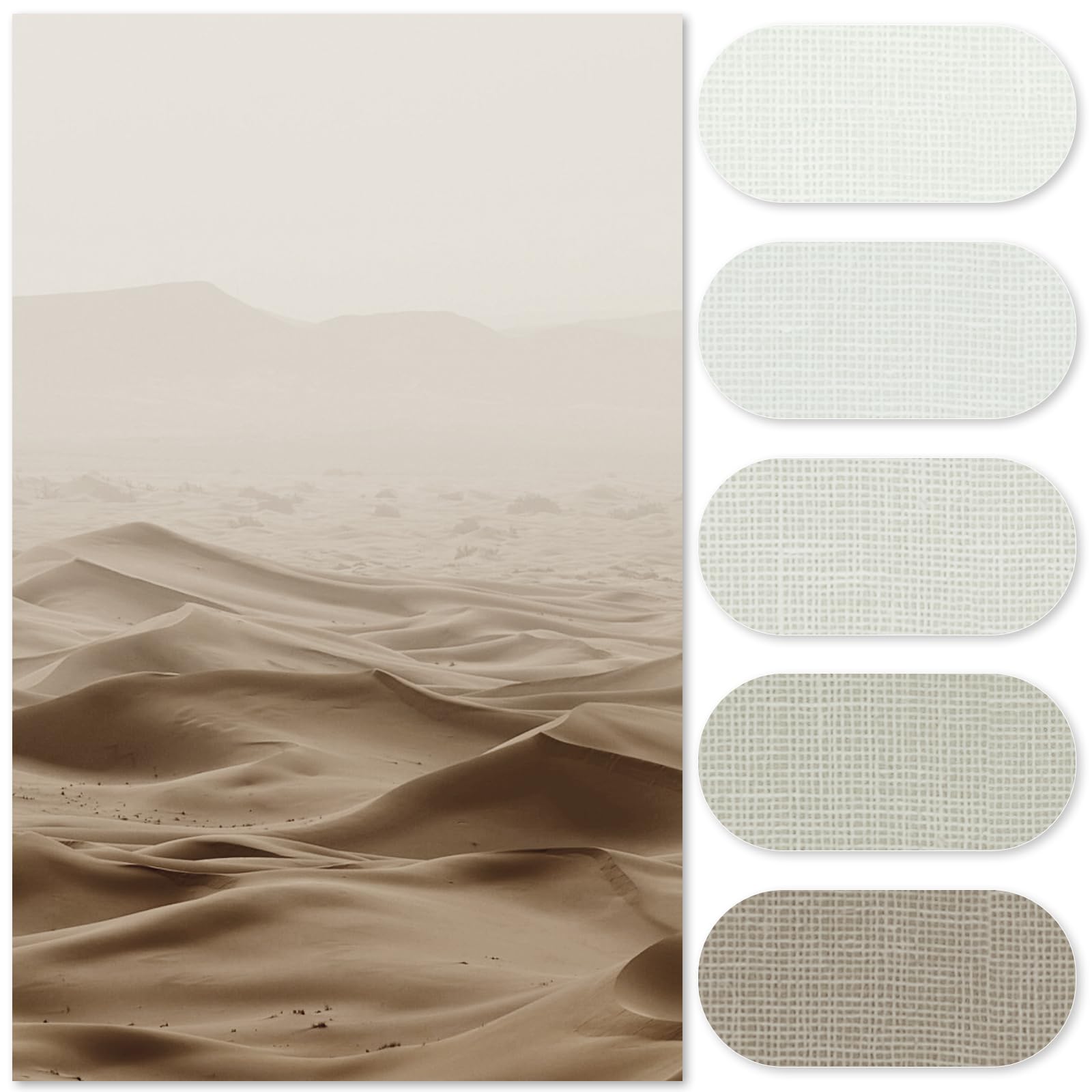 Jinchan Ombre Wood Taupe Striped Shower Curtain Waterproof Fabric Shower Curtains For Bathroom Gradual Color Minimalist Design M