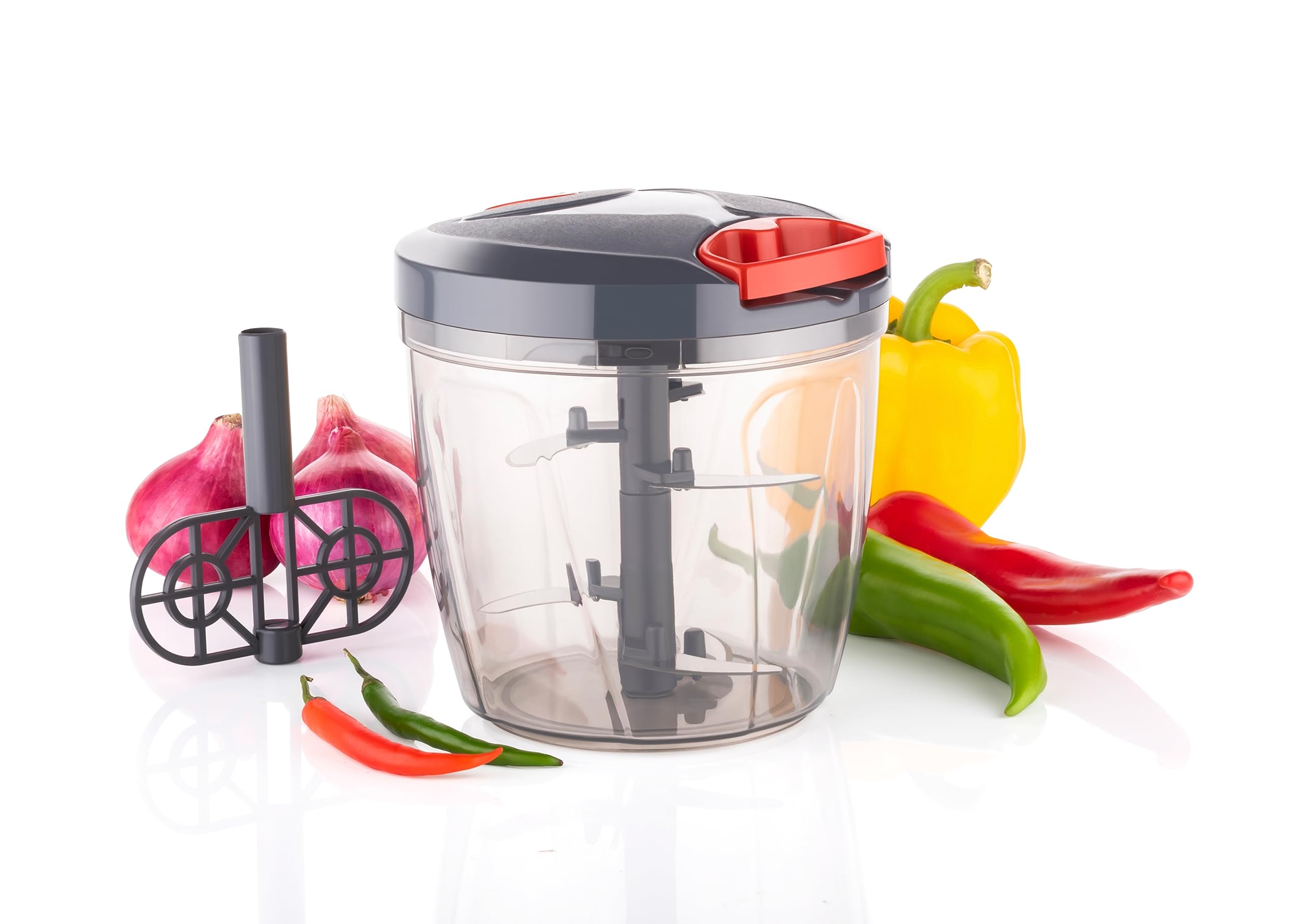 Clazkit Plastic Kitchen Dori Handy Vegetable And Fruit Manual Onion Dry Fruit Salad Maker Vegetable Quick String Chopper Machine