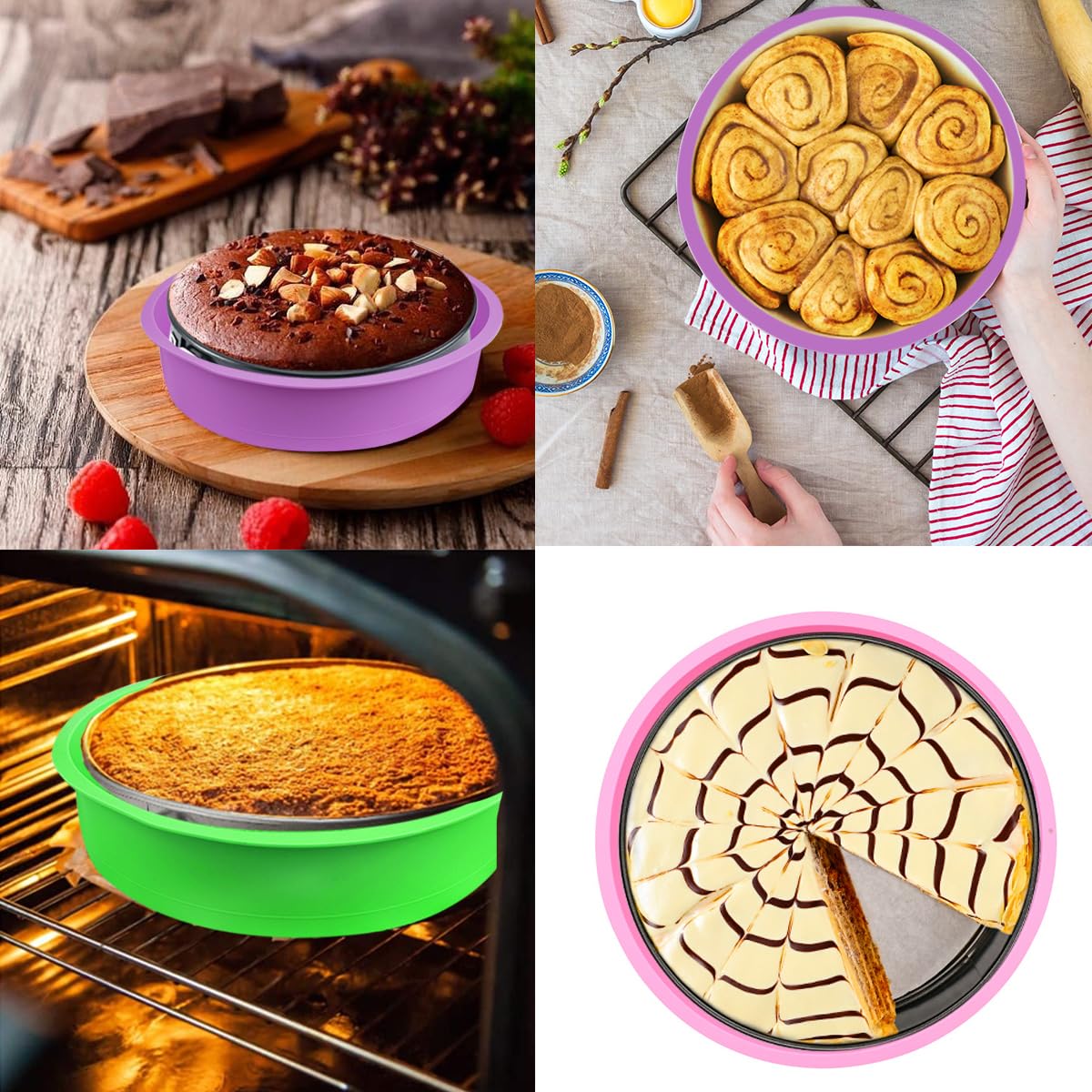 Pkeafc 3 Pack Cheesecake Pan Protector Water Bath Protector For 9Inch And 9.5Inch Round Springform Pan Preventing Water From Ent