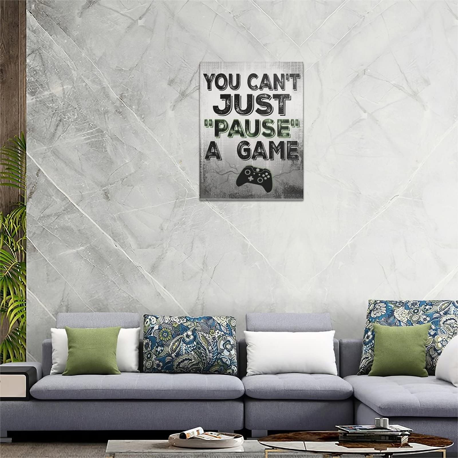 Video Game Wall Art Boys Gamer Room Decor Gaming Canvas Prints Black And Grey Pictures Painting Framed Artwork Decorations For T