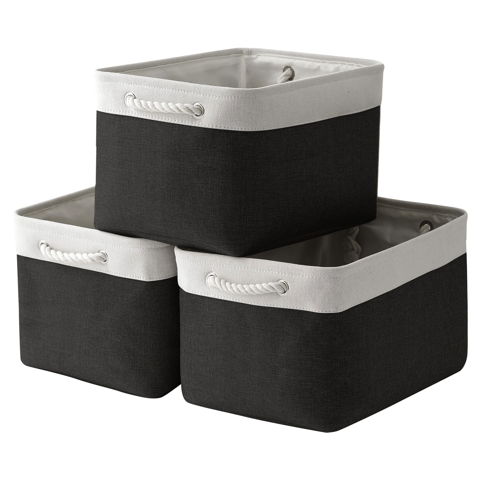 Thewarmhome Storage Basket For Gifts Empty - Large Cubes 3 Pack 15.8X11.8X11.8 Inch Storage Bins For Organizing Book Cloth Bathr