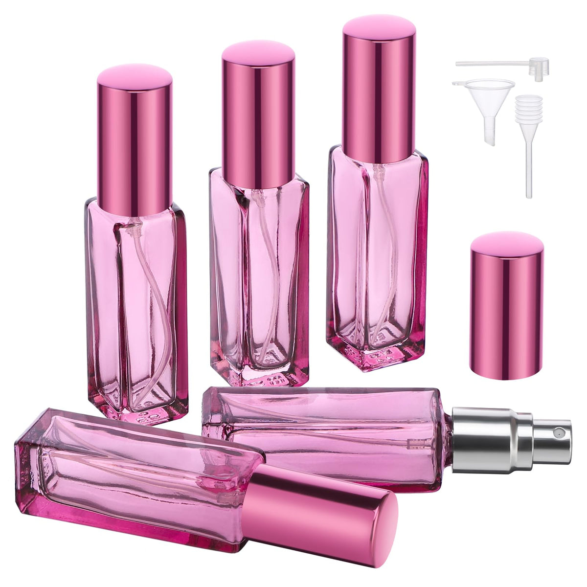 Segbeauty 5Pcs Perfume Travel Refillable, 10Ml Empty Atomizer Sprayer For Perfume, Mini Portable Glass Spray Bottle Perfume Disp