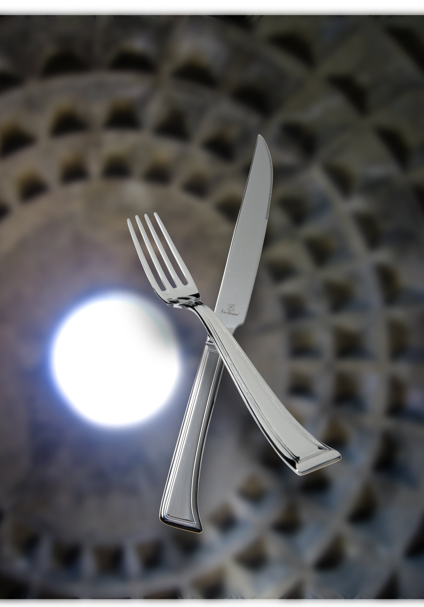 Fortessa Pantheon 18/10 Stainless Steel Flatware Table Fork, Set Of 12, Silver
