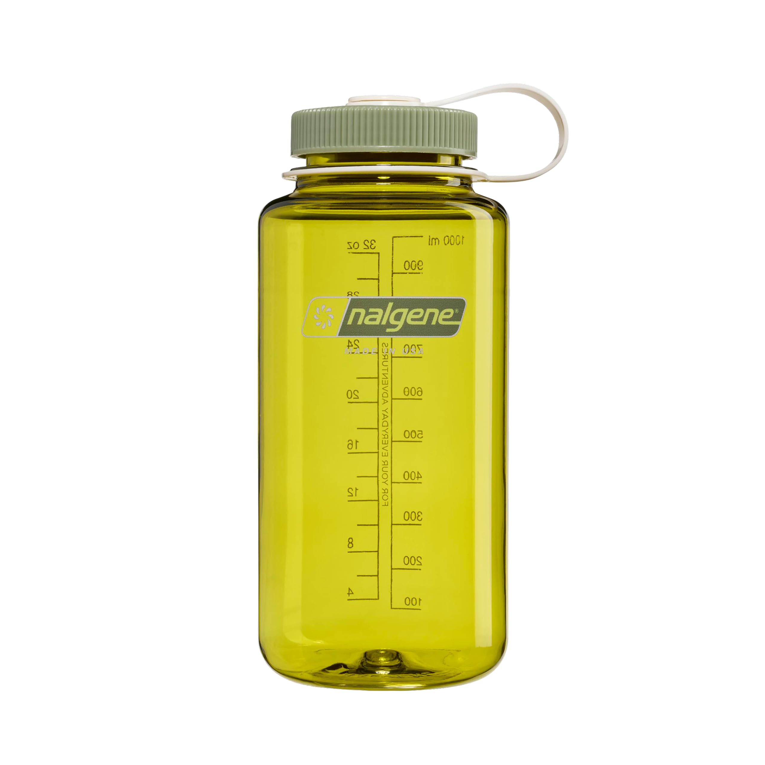 Nalgene 32 oz Wide Mouth Water Bottle | BPA-Free, Durable & Leak Proof, Lightweight for Hiking, Work & Gym - Thrill & Motion, Oi