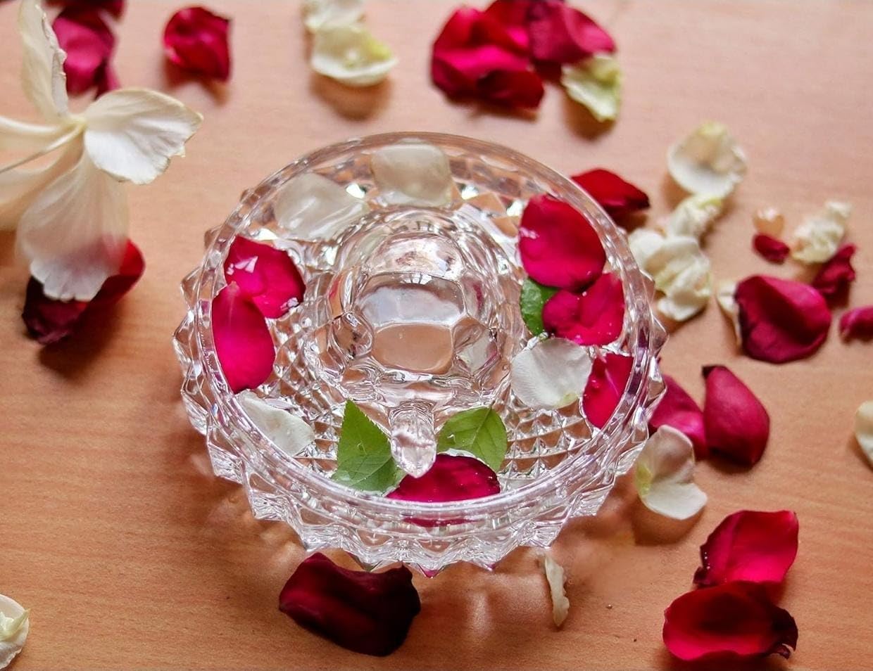 Yadava Vastu Feng Shui Crystal Turtle With Crystal Plate | Good Luck Tortoise For Home, Office & Gift | Decorative Crystal Torto