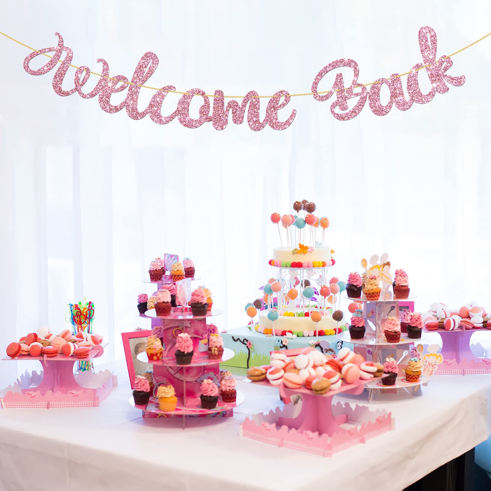 Webenison Welcome Back Banner For Women Girls, Returning Home Party Supplies, Happy Retirement Sign, Welcome Home Theme, Back To