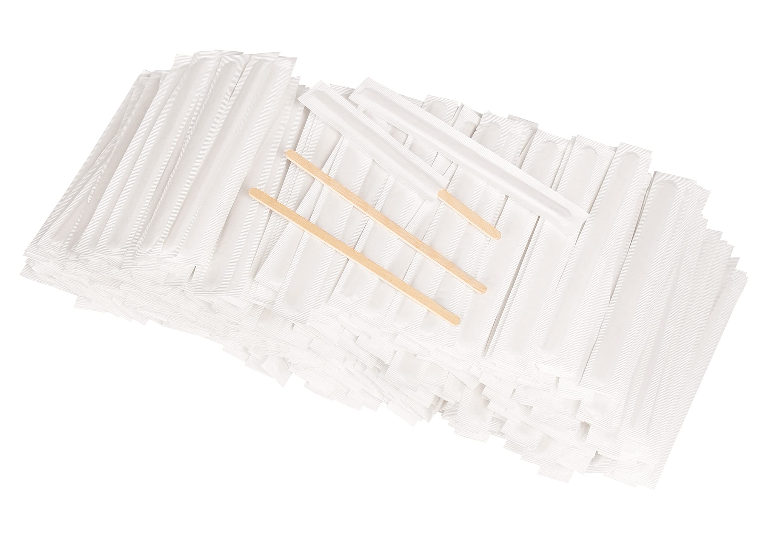 5.5 Inch 1000 Pcs Paper Wrapped Coffee Stirrers, Individually Wrapped Coffee Stirrers, Wrapped Stir Sticks Disposable Wood Coffe