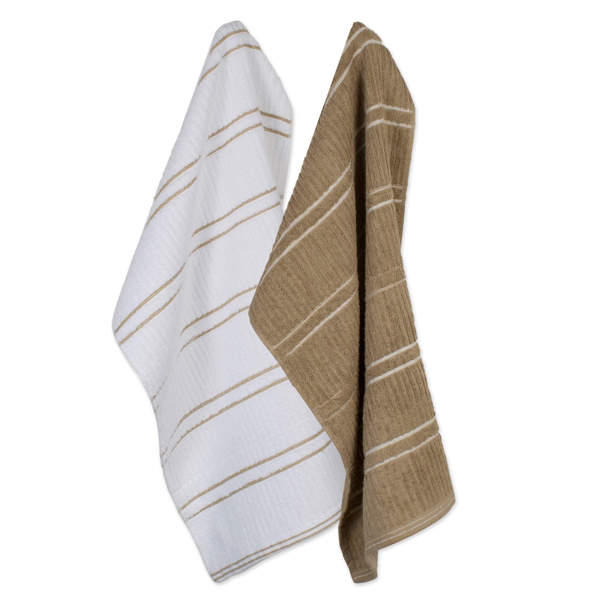 J&M Mocha Ribbed Terry Dishtowel (Set of 6)