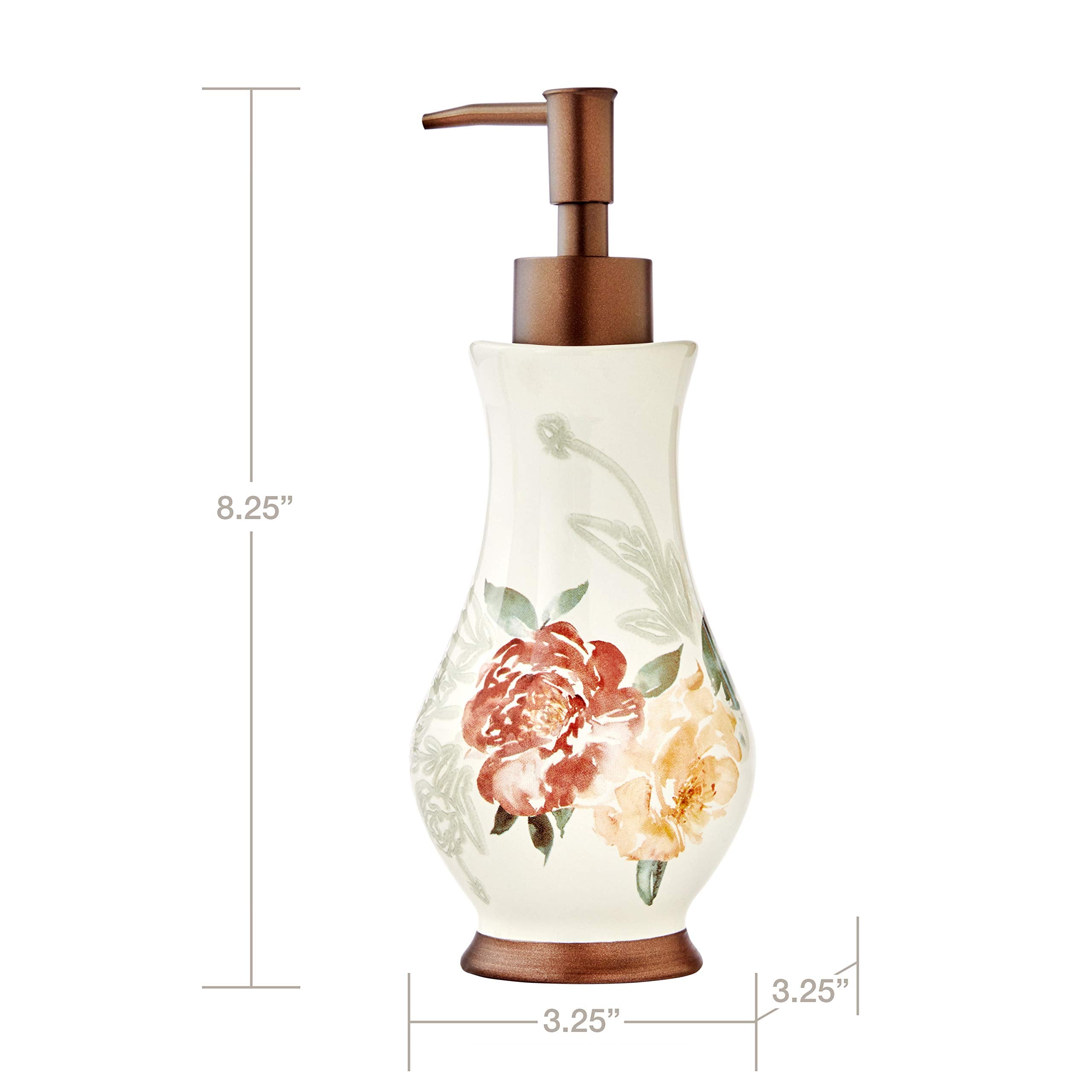 Skl Home Holland Floral Soap Dispenser, Natural