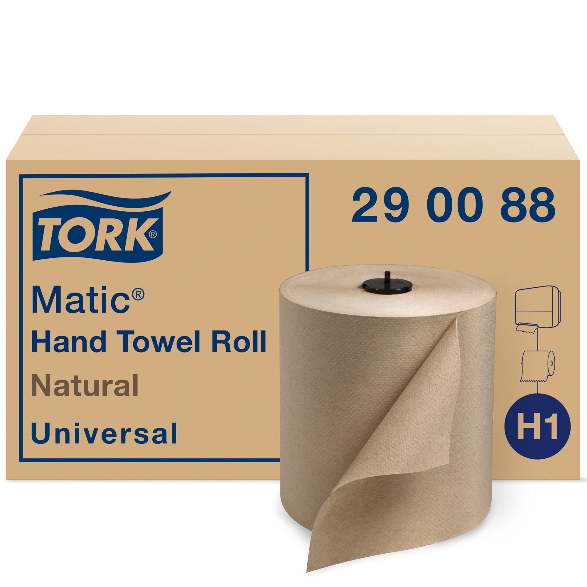 Tork Matic Paper Hand Towel Roll Natural H1, Universal, 100% Recycled Fiber, 6 Rolls X 700 Ft, 290088