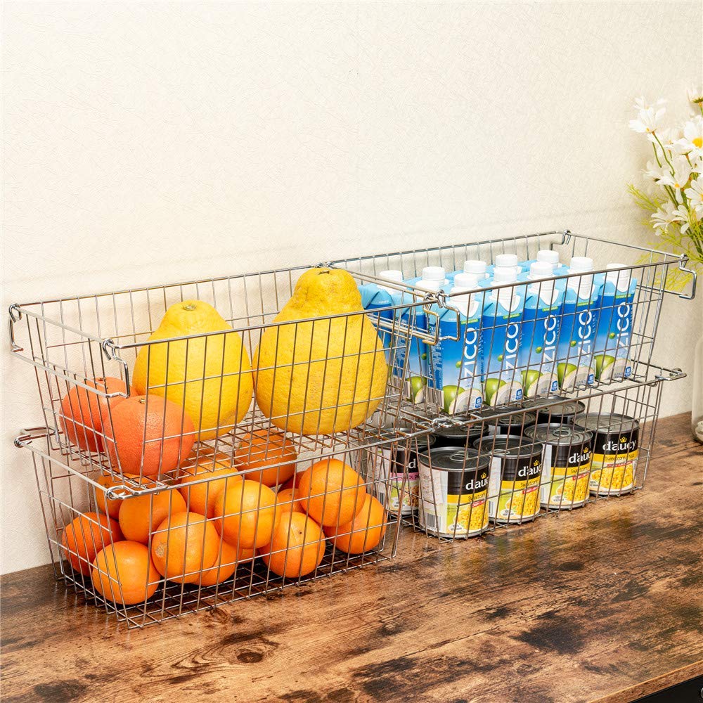 Sanno Chest Freezer Basket Stackable Baskets, Pantry Storage And Organization Chest Freezer Bins Stackable Potato And Onion Stor