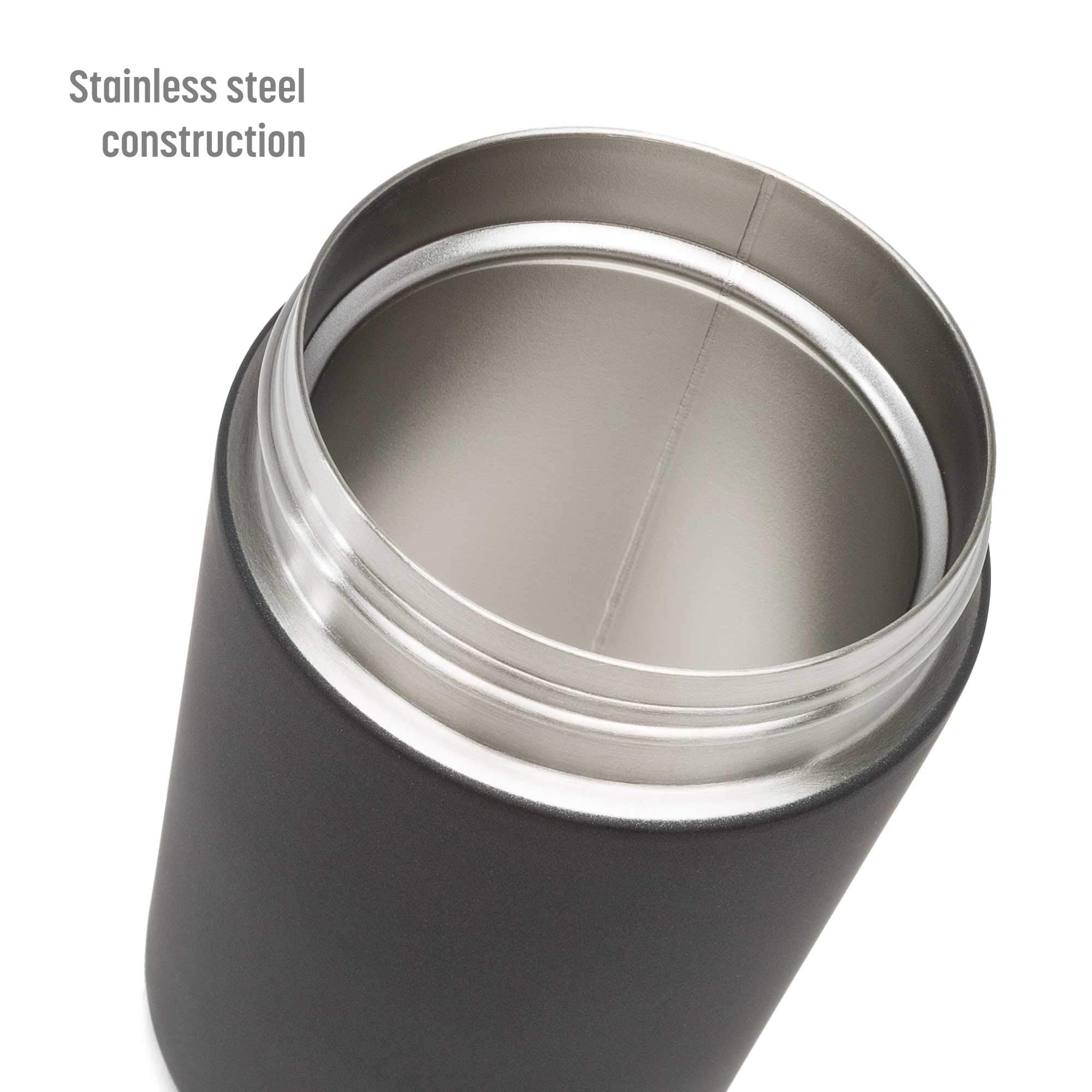 Goodful Stainless Steel Food Jar, Double Wall Vacuum Sealed Insulated Food Storage Container With Carry Handle Lid, 16-Ounce, Gr