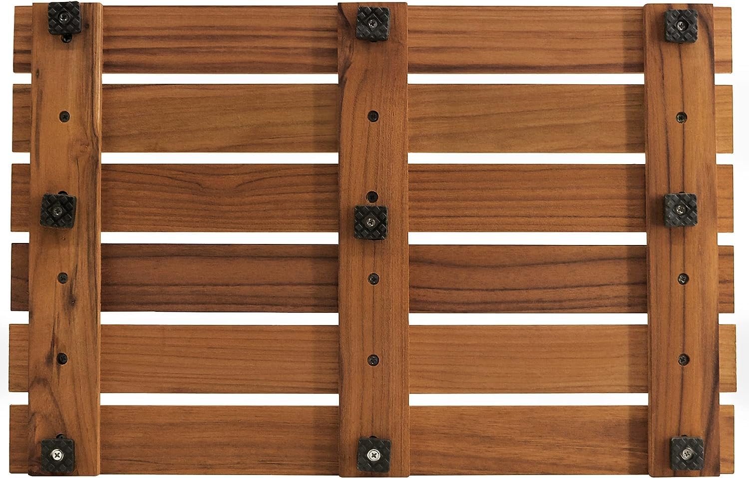 Vaefae Teak Shower Mat, Non-Slip Bath Mat, Luxury Spa Mat, Wooden Mat For Bathtub, 20 X 13 In