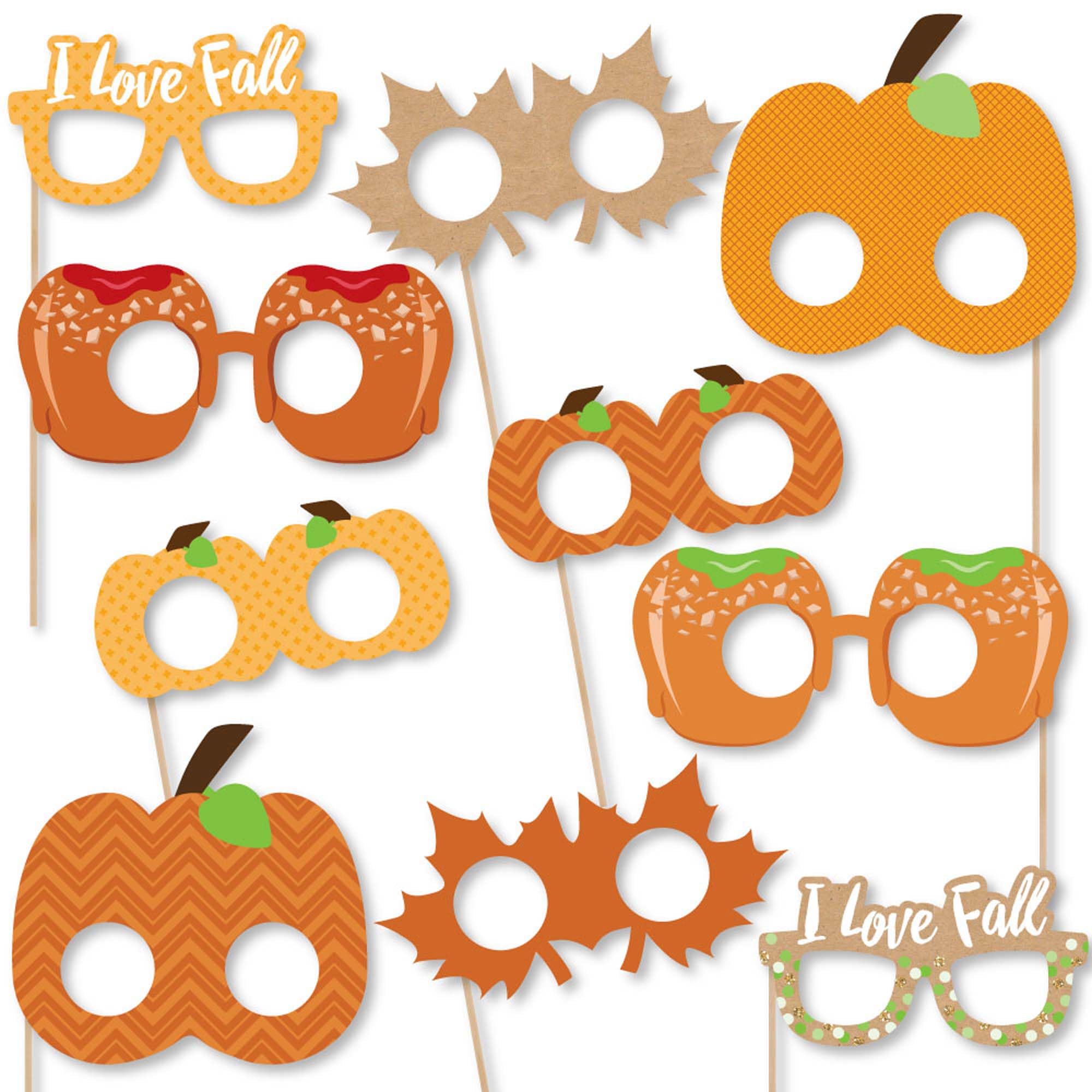 Big Dot Of Happiness Pumpkin Patch - Fall Photo Booth Props - Fall Photo Props - Thanksgiving Decorations - Halloween Decoration