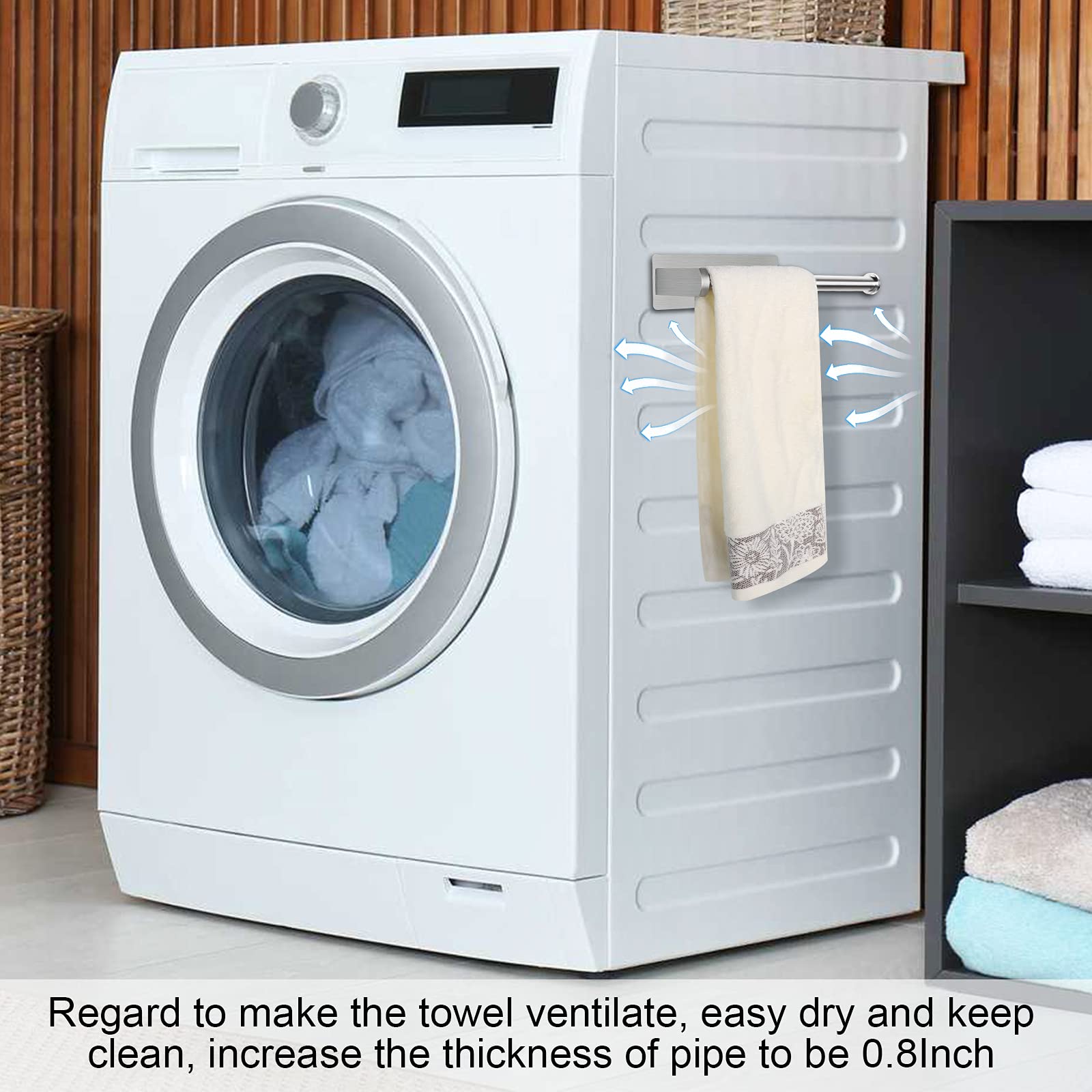 Paper Towel Holders Magnetic Steel Brushed Towel Roll Holders With Strong Magnetic Backing - Fit For Large Paper Towels-For Kitc