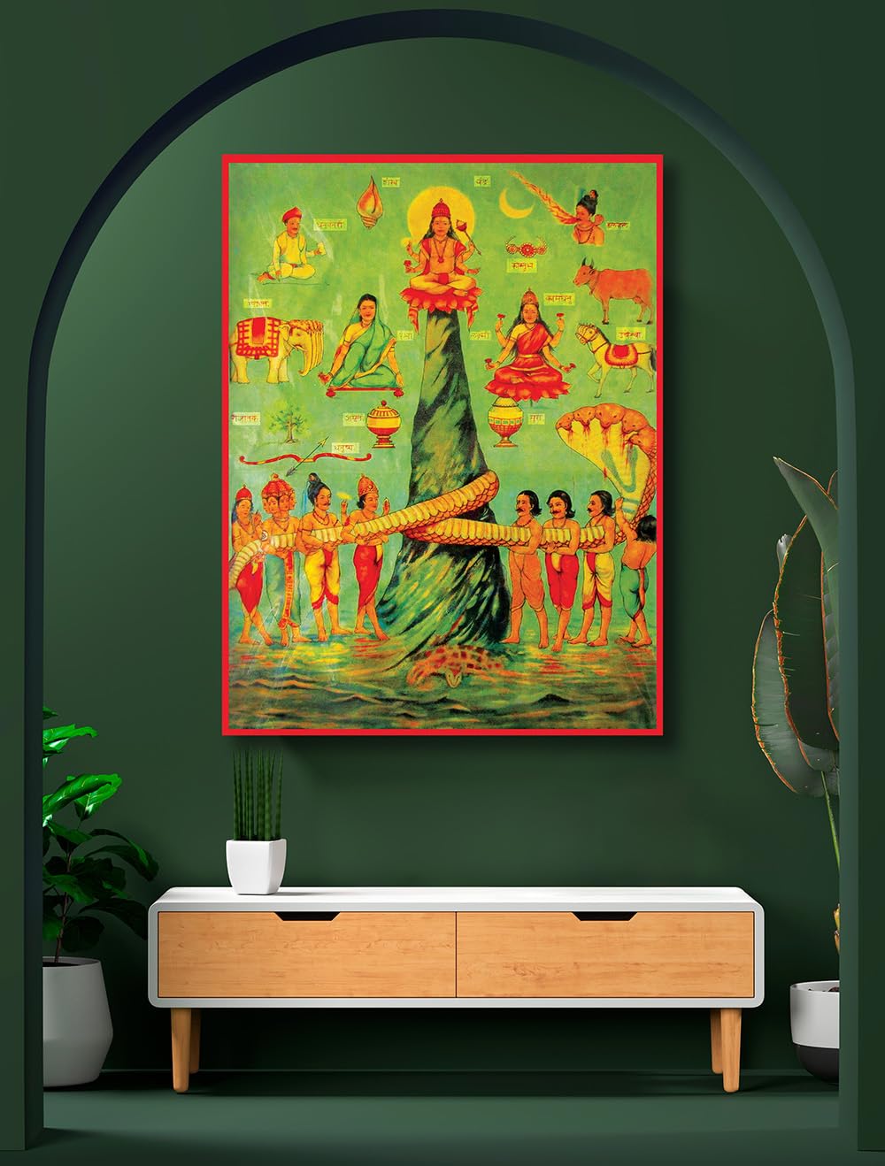 Namaste Home - Canvas Painting - Samudra Manthan - Modern Art - Abstract Art - Canvas Painting for Home and Office (Cotton Canva