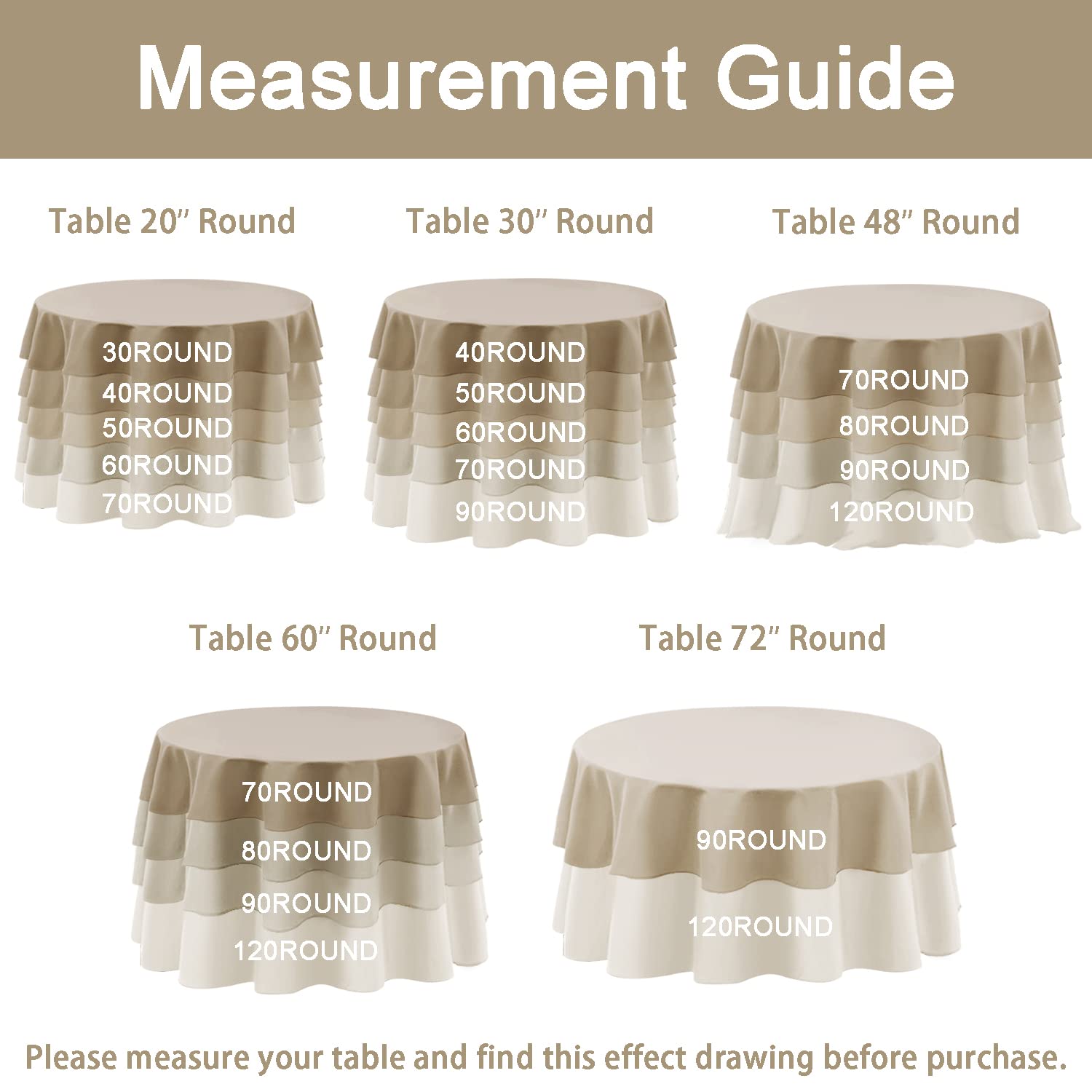 Hiasan Checkered Round Tablecloth 70 Inch - Waterproof Stain And Wrinkle Resistant Washable Fabric Table Cloth For Dining Room P