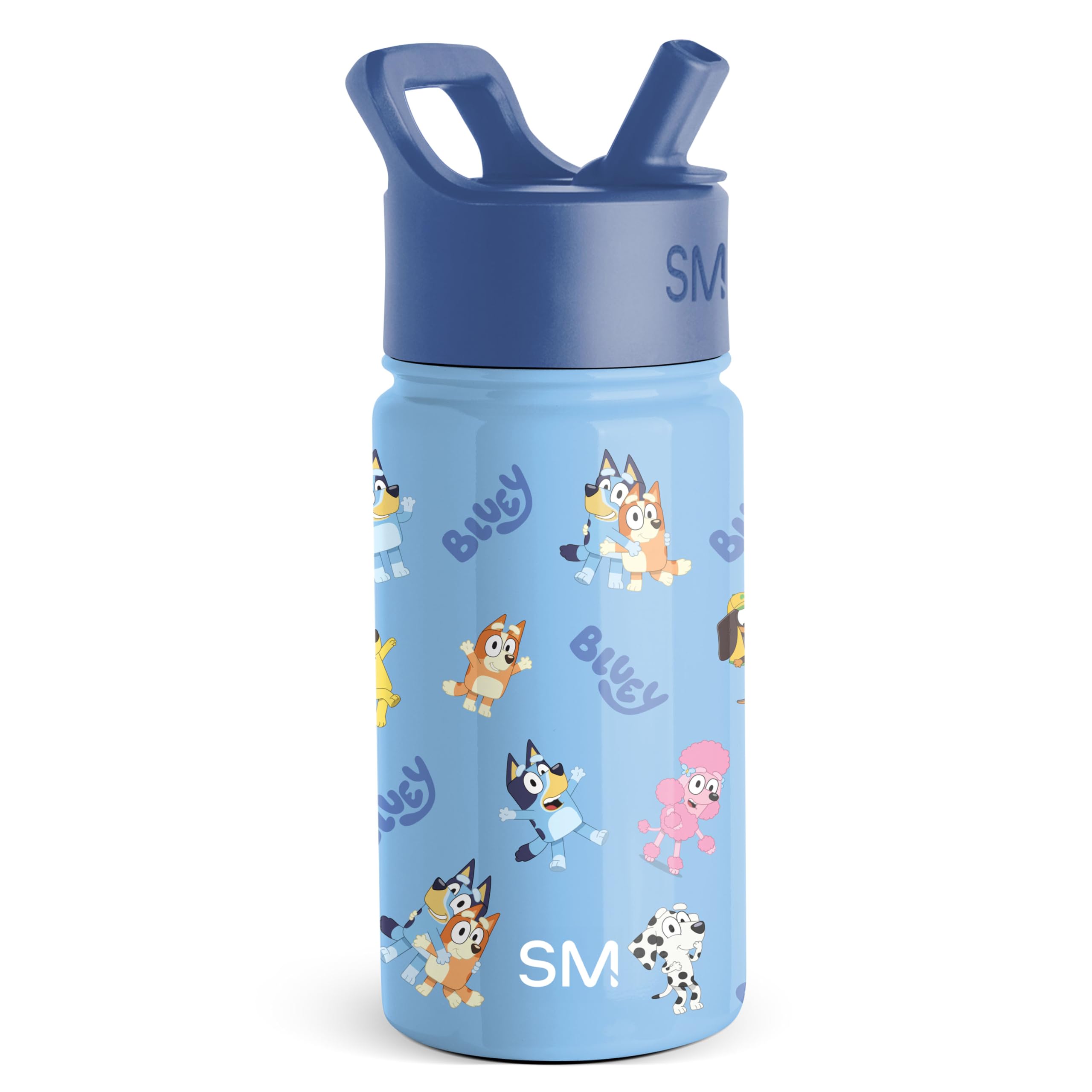 Simple Modern Kids Summit Water Bottle with Straw Lid |Bluey 14oz Stainless Steel Cup Insulated Tumbler for Kids, School | Bluey