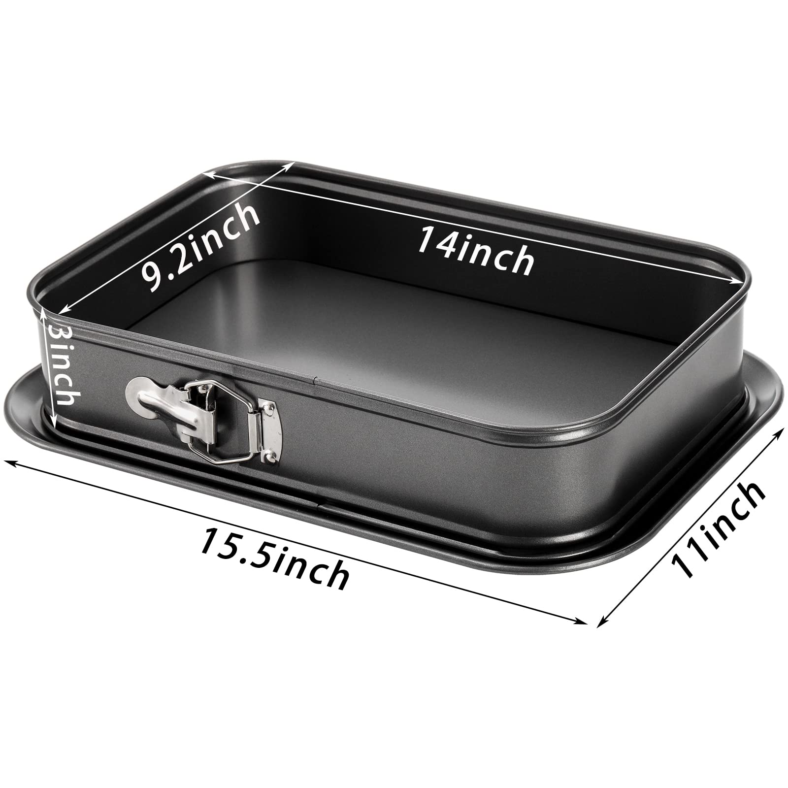 Soujoy Springform Cake Pan, Non-Stick Cheesecake Pan, 14 X 9 Inch Large Rectangle Cake Pan With Removable Bottom, Ice Cream Cake