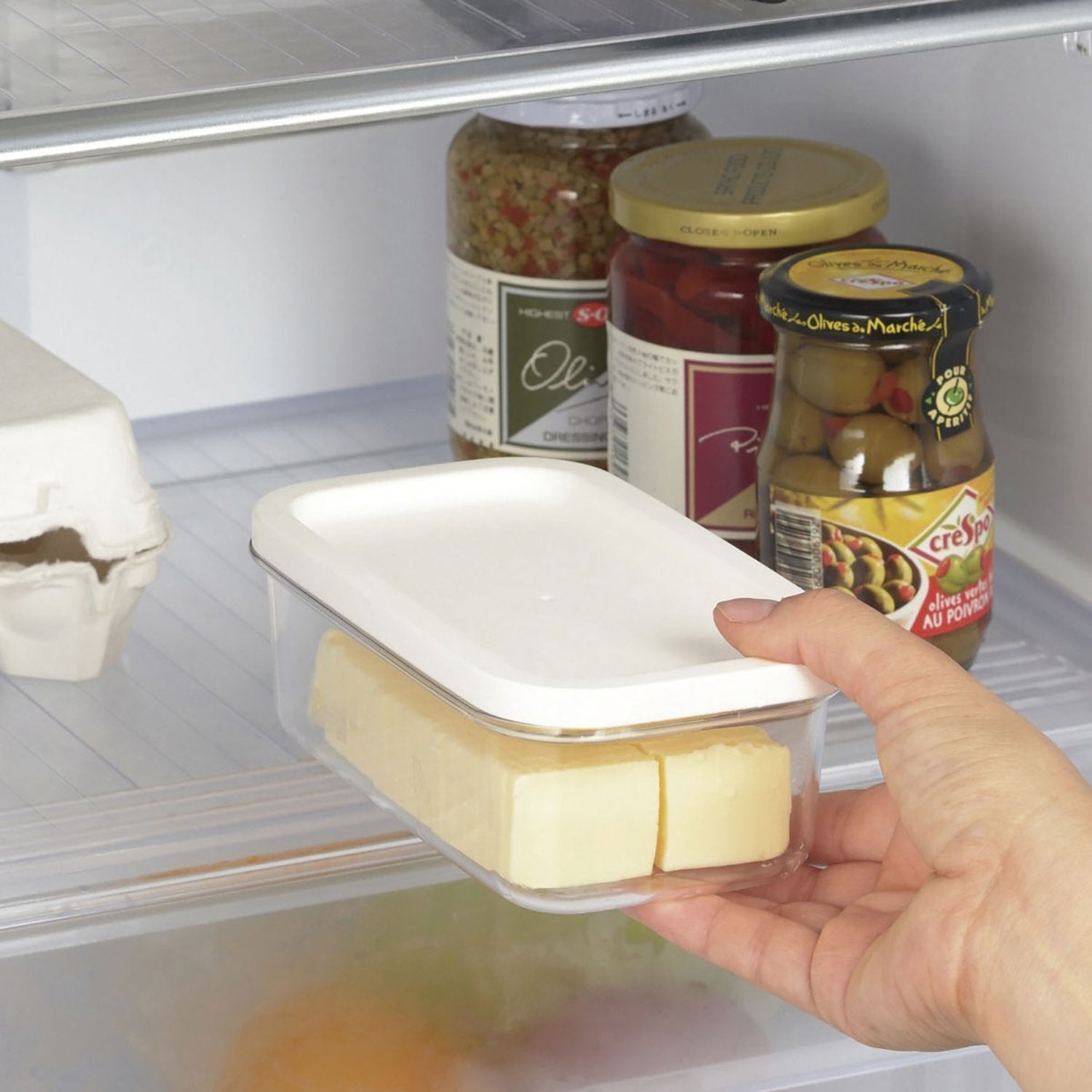 Akebono St-3005 Butter Case With Cutter For 7.1 Oz (200 G), 0.2 Oz (5 G), Made In Japan