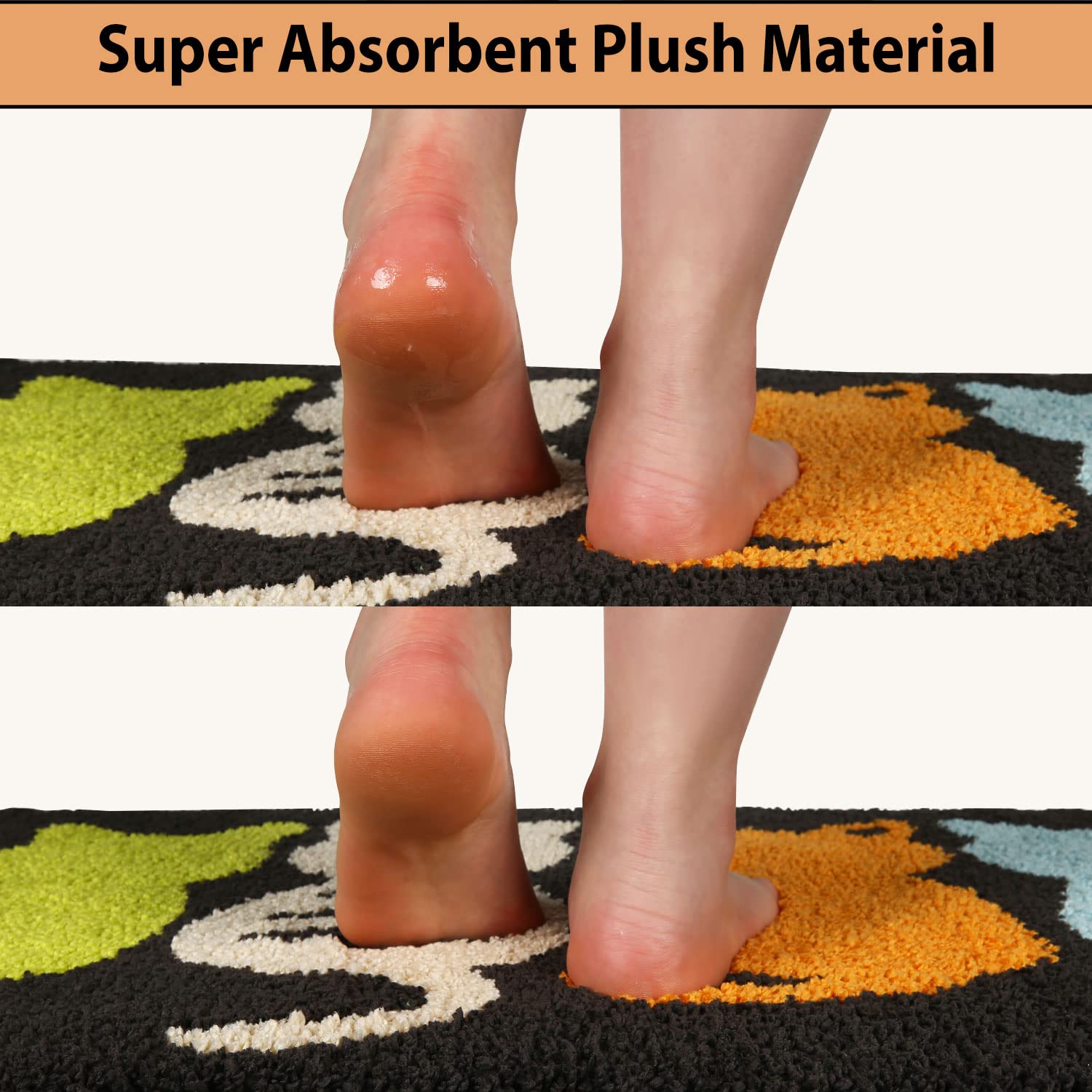 Hi Space Cat Bathroom Rugs Mat 31.5X19.7In Bath Mat For Bathroom Non Slip Machine Washable Soft Absorbent Cute Bath Rug Plush Ba