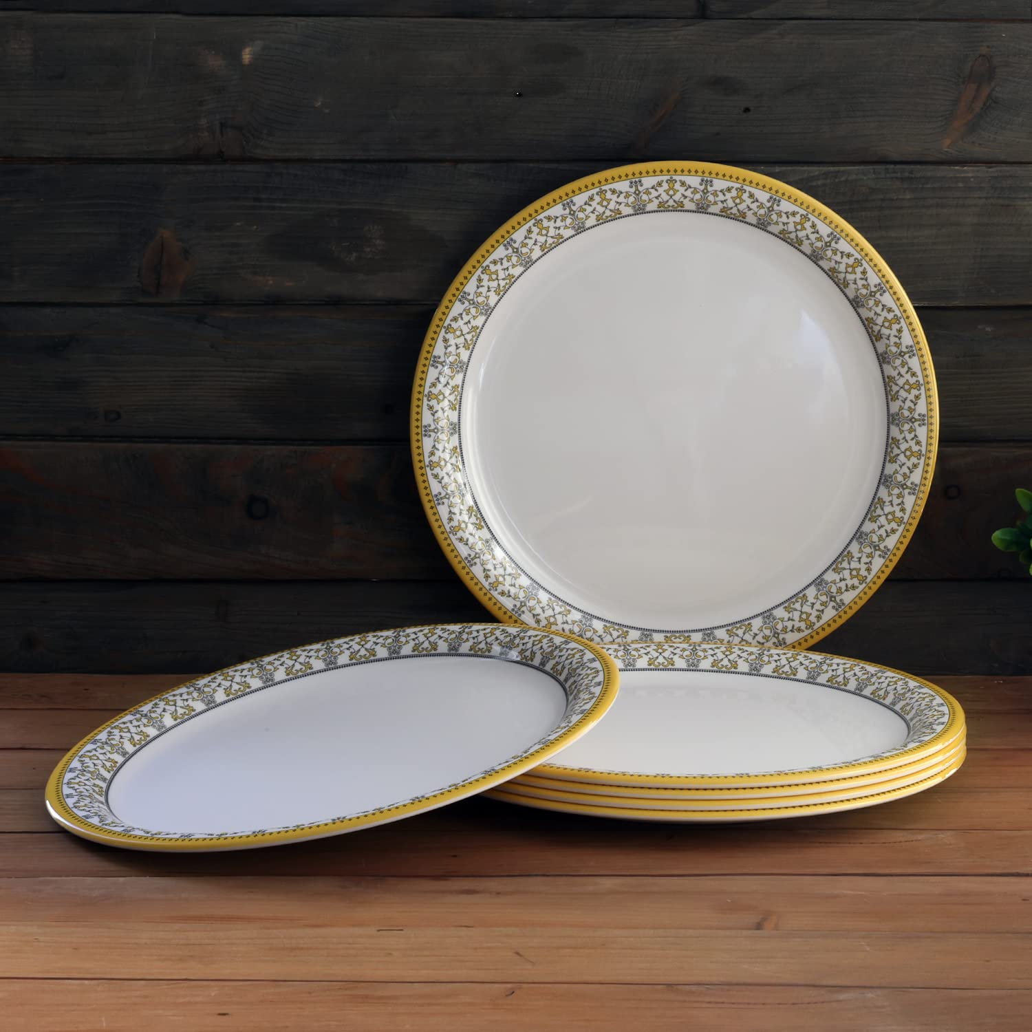 Superware | Pure Melamine | Dinner Plate Set  Forgetmenot 11 (6 Nos.) | Stain Free, Glazed Finish