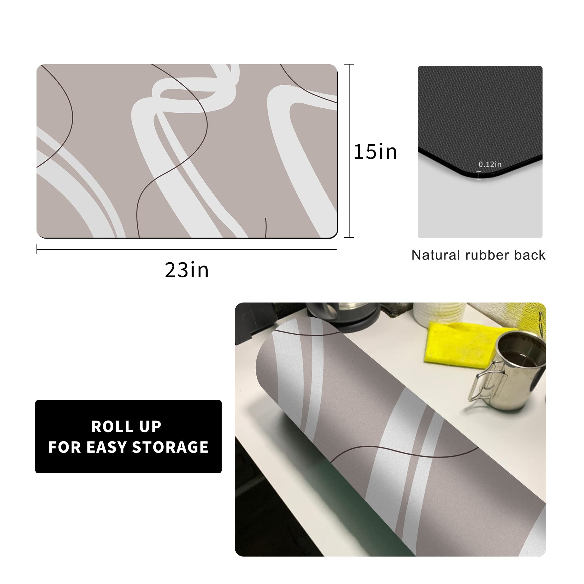 Golener Thick Mat For Coffee Maker,Water Collection Coffee Mat,No-Slip Mats For Small Appliances - Coffee Makers, Blenders, Stan