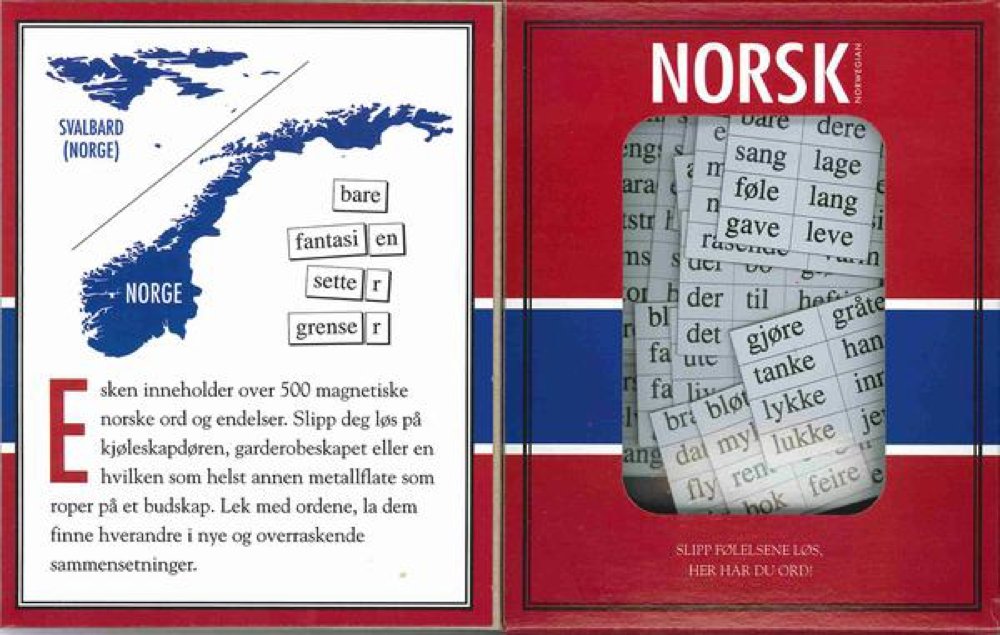 Magnetic Poetry - Norwegian (Norsk) Kit - Words For Refrigerator - Write Poems And Letters On The Fridge - Made In The Usa