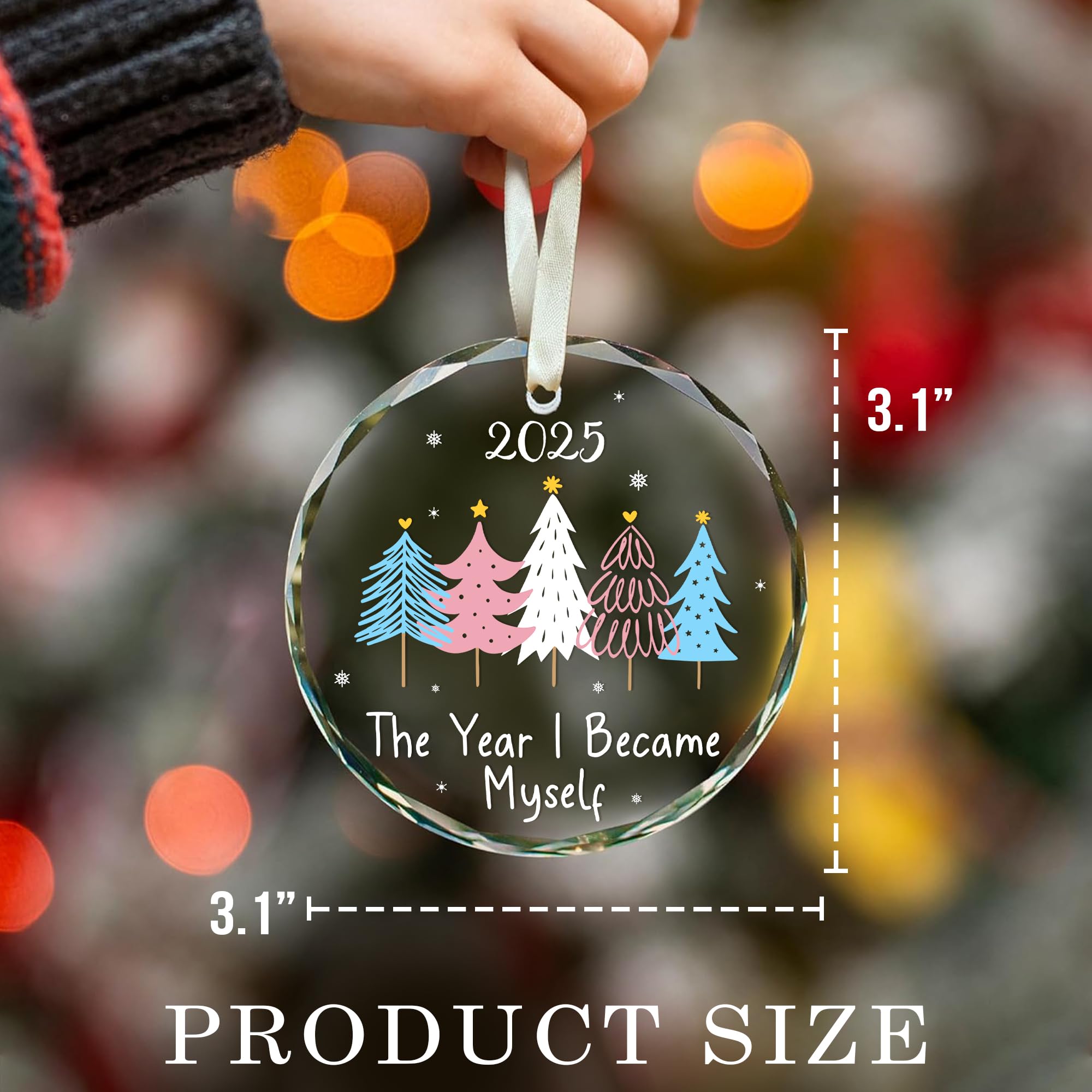 MALFIRST Transgender Christmas Ornament 2025 - The Year I Became Myself Ornament, Pride Ornament, Trans Christmas Ornament, Gay