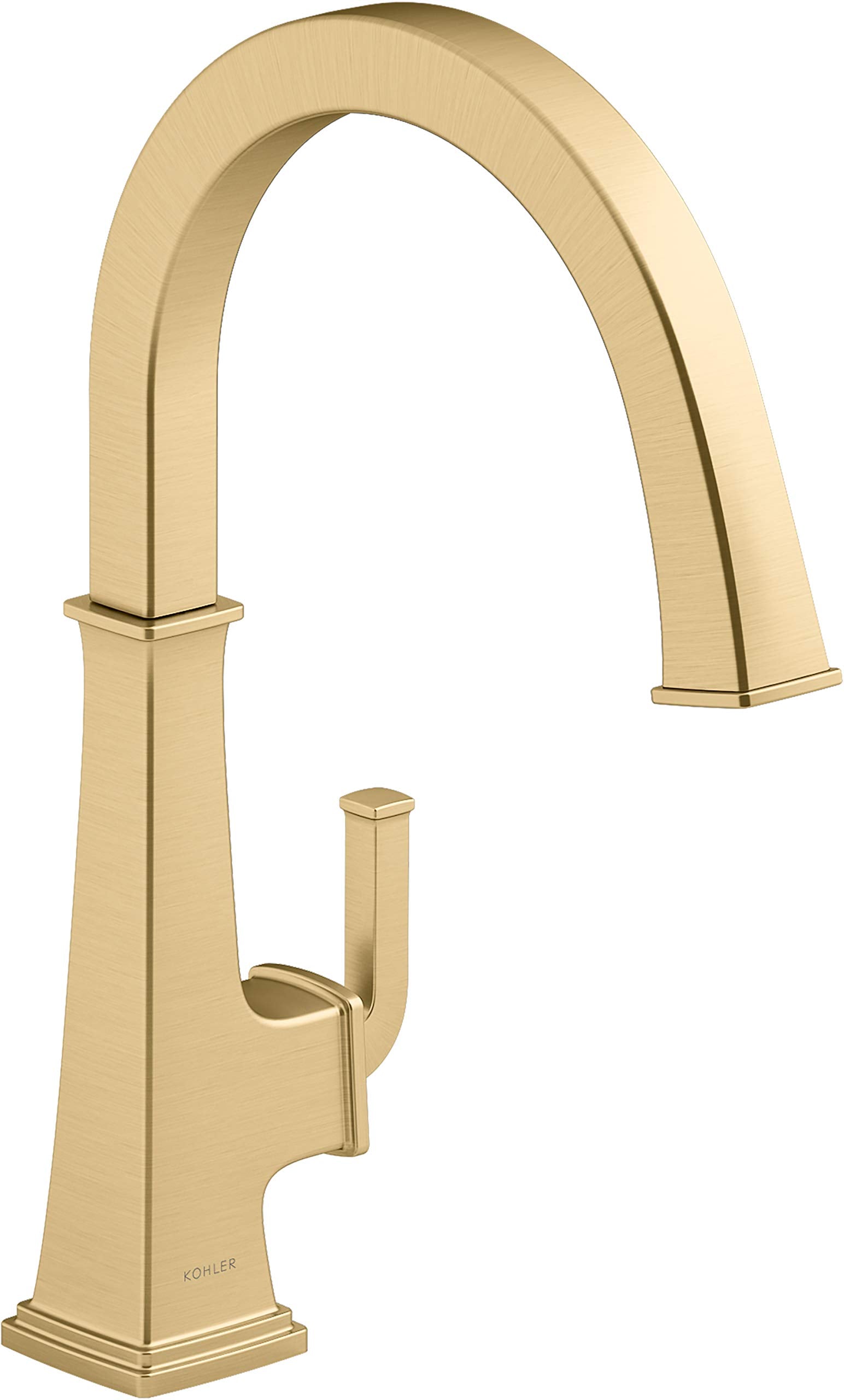KOHLER K-23833-2MB Riff Single Handle Kitchen, Prep, Wet, Faucet for Bar Sink, Vibrant Brushed Moderne Brass